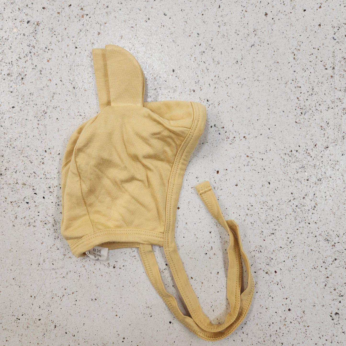 Size 0-3m | Kate Quinn Bamboo Yellow Bonnet with Ears