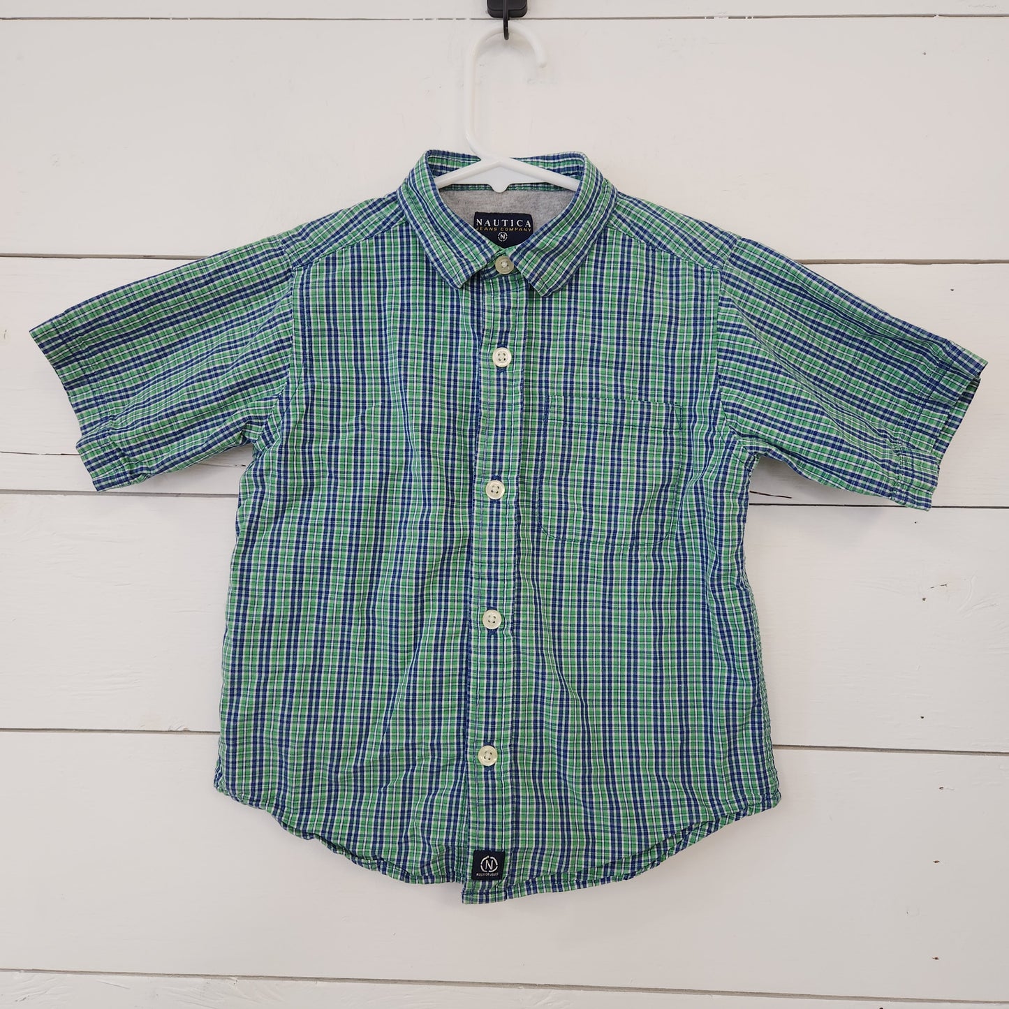 Size 4t | Nautica Green Button Up