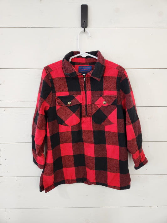 Size 4-5 | Lil Hickory Buffalo Check 1/4 Zip