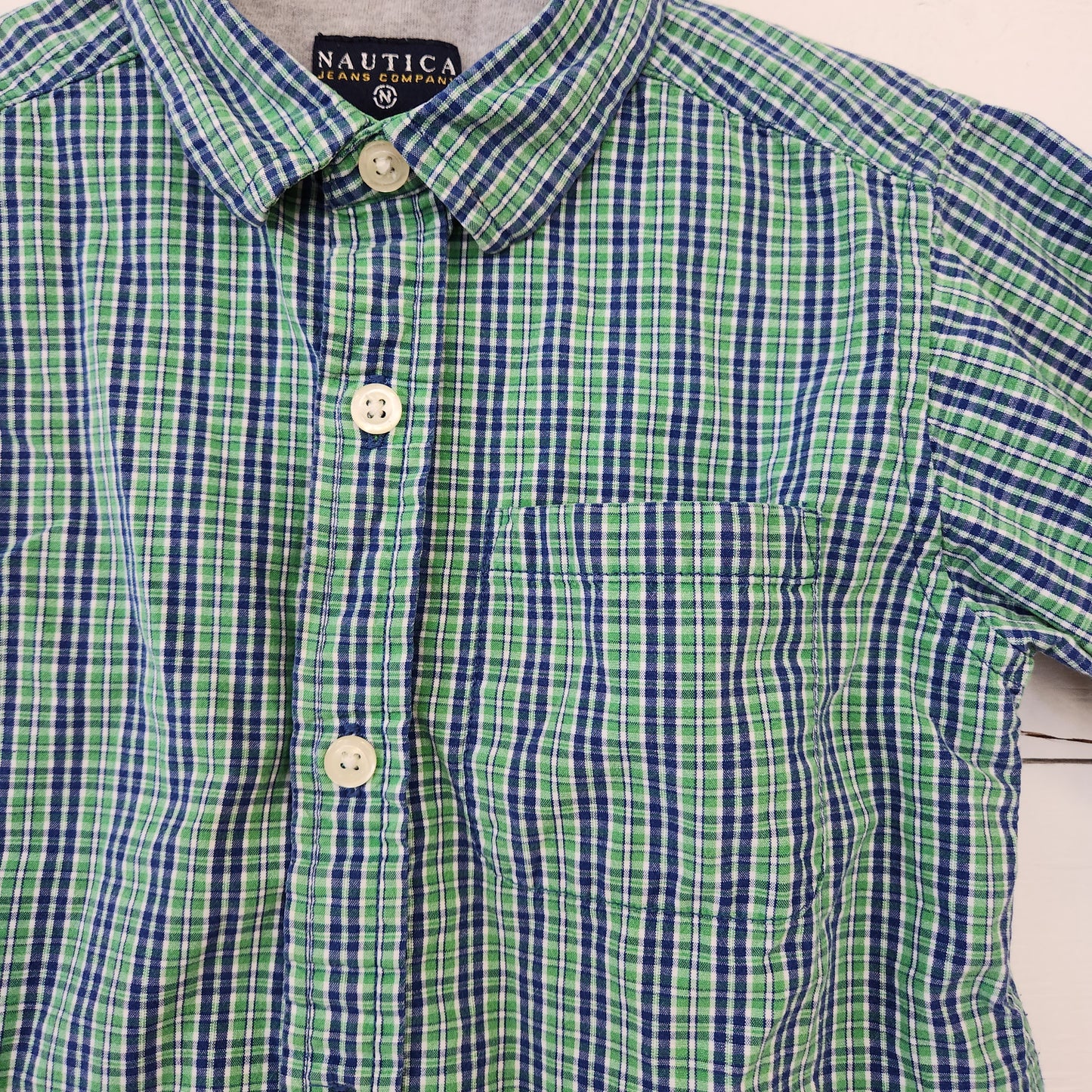 Size 4t | Nautica Green Button Up
