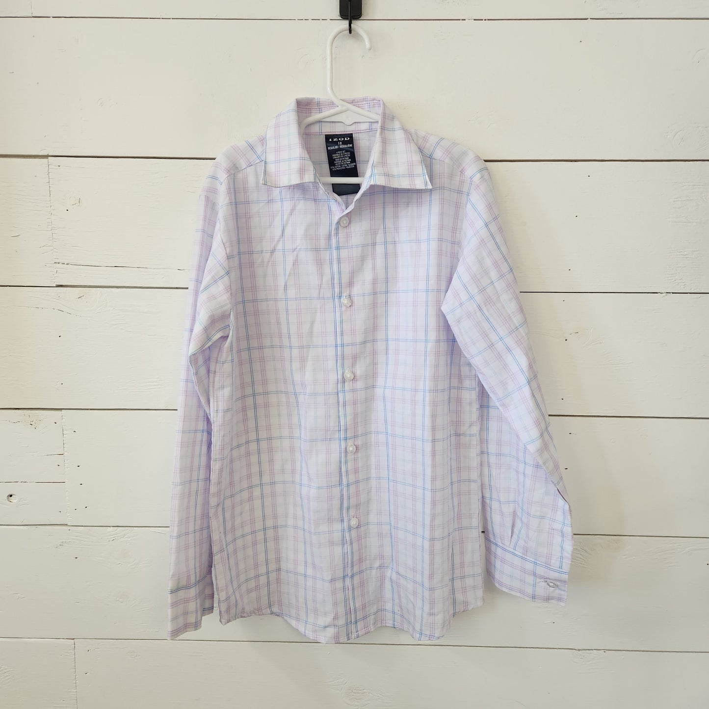 Size 10 | Izod Purple and Blue Button Down
