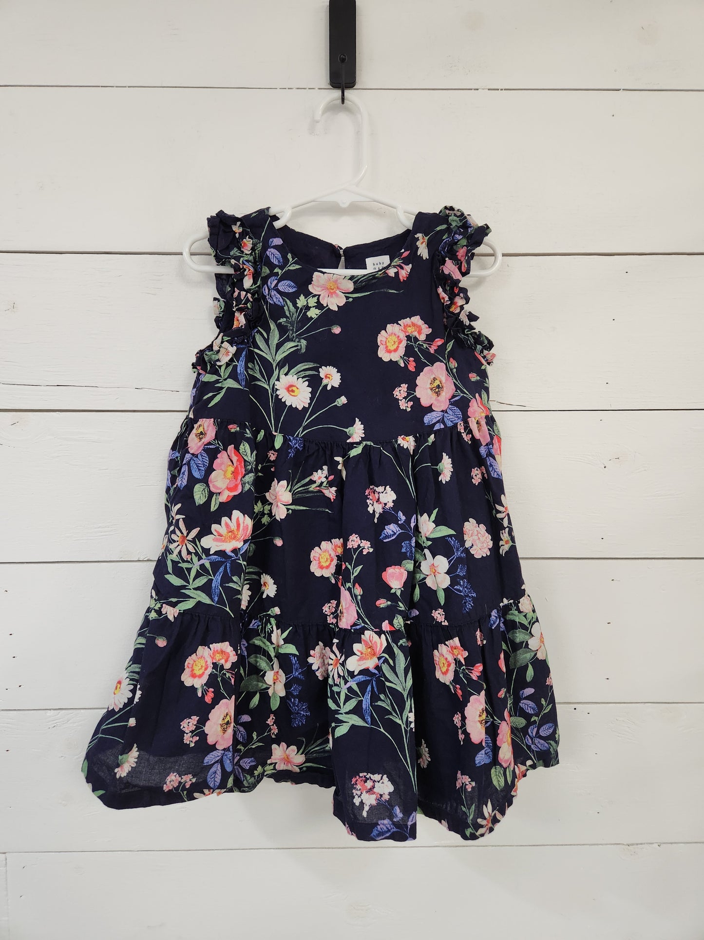 Size 4t | Gap Navy & Floral Ruffle Sleeve Dress