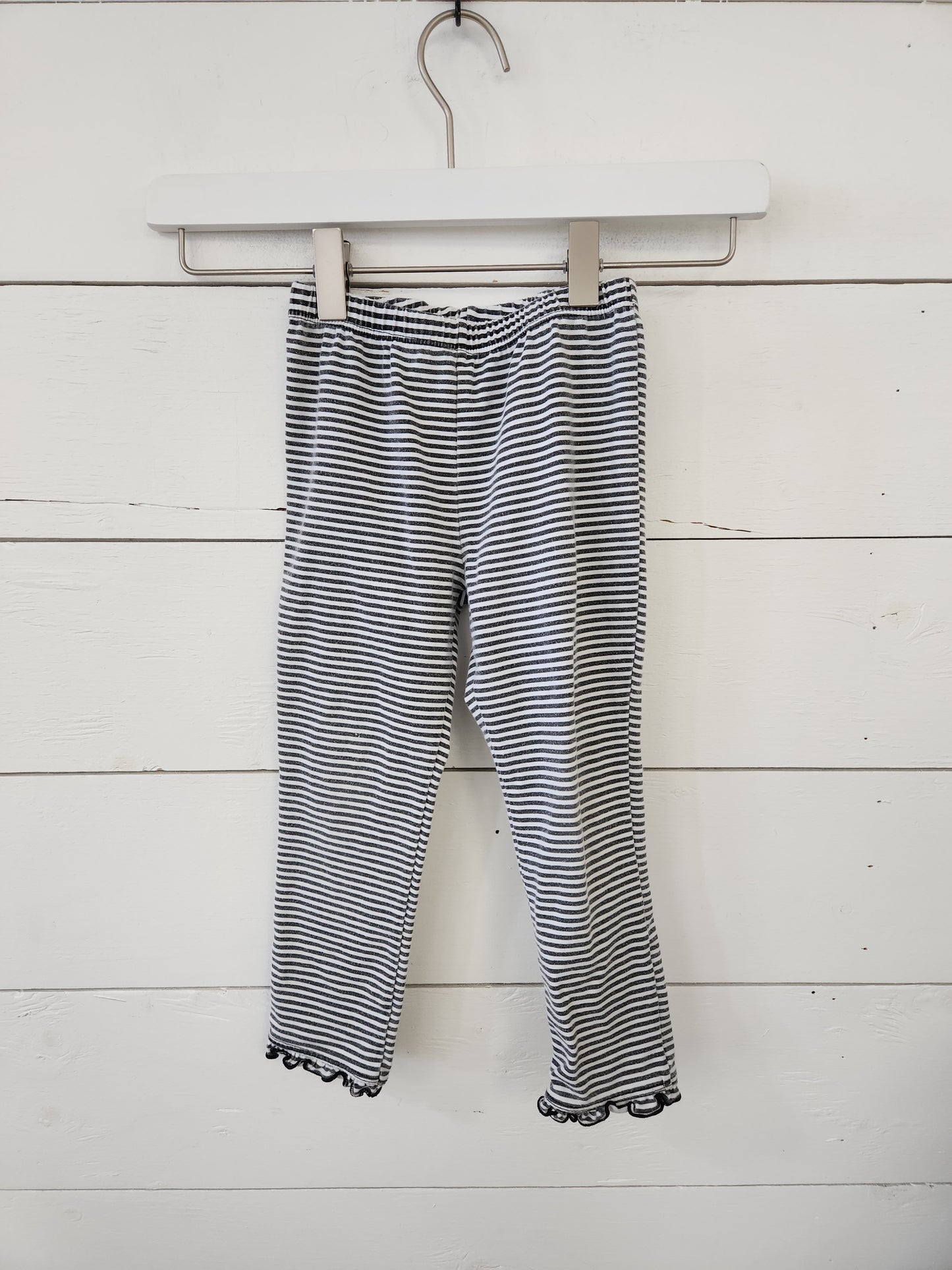 Size 4t | Calvin Klein Ruffle Bottom Striped Leggings
