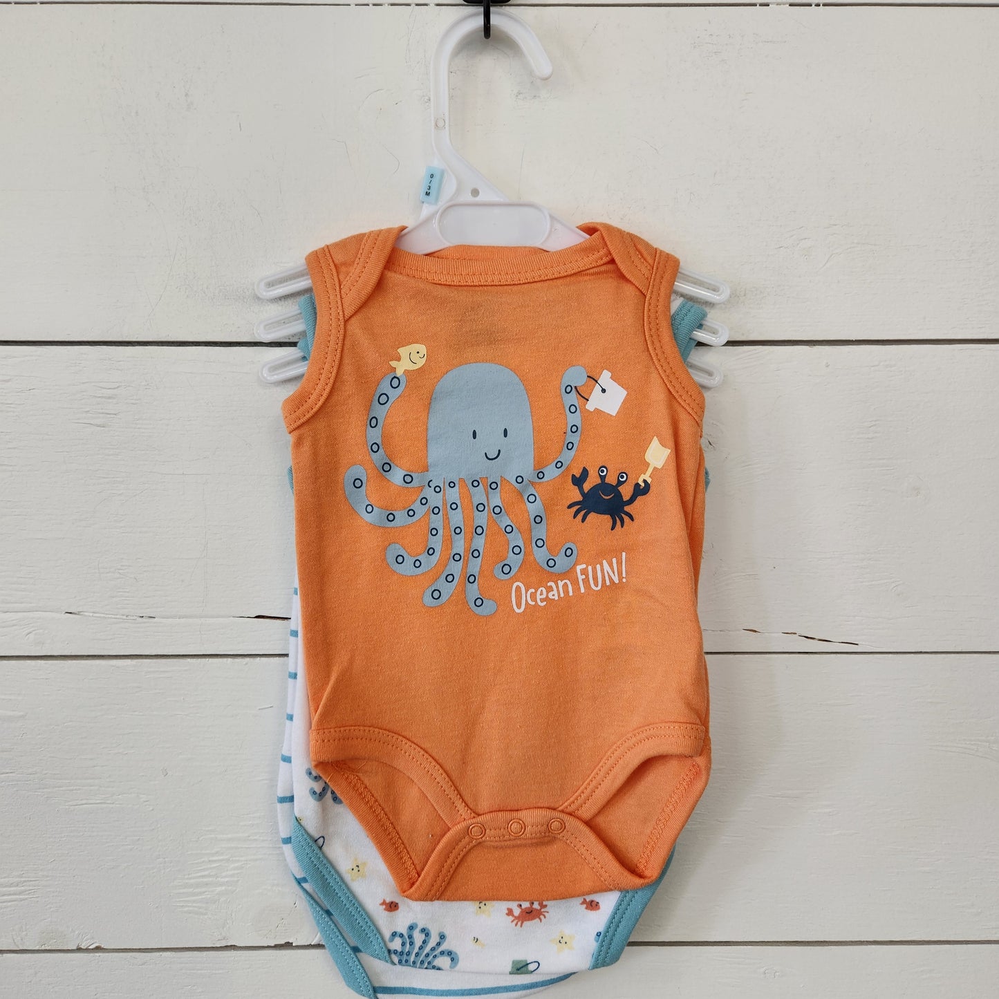 Size 0-3m | Millie & Myles Sea Creatures Bodysuits (Set of 3)