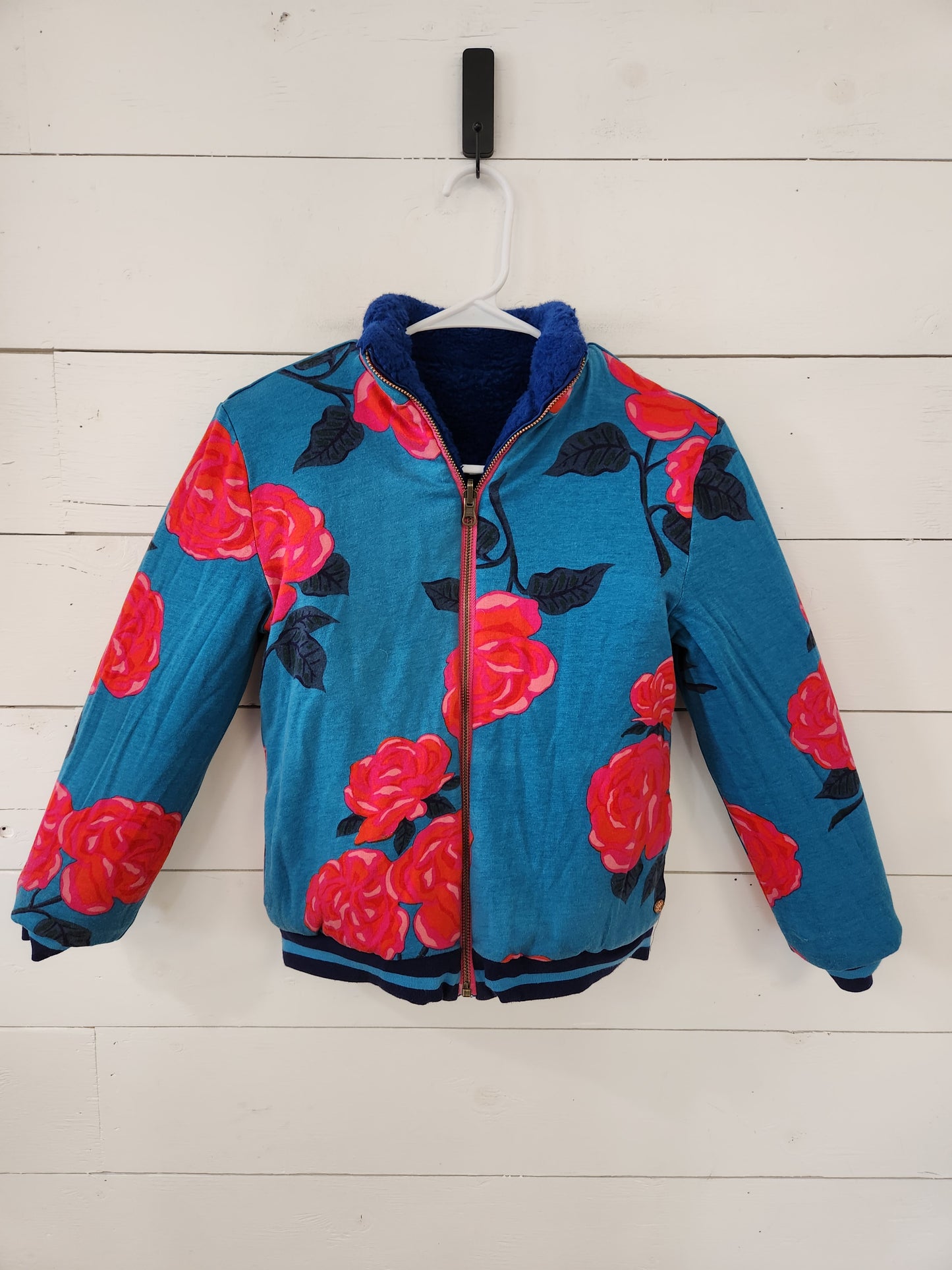 Size 10 | Matilda Jane Blue Fleece Reversible Zip Up Jacket *wear