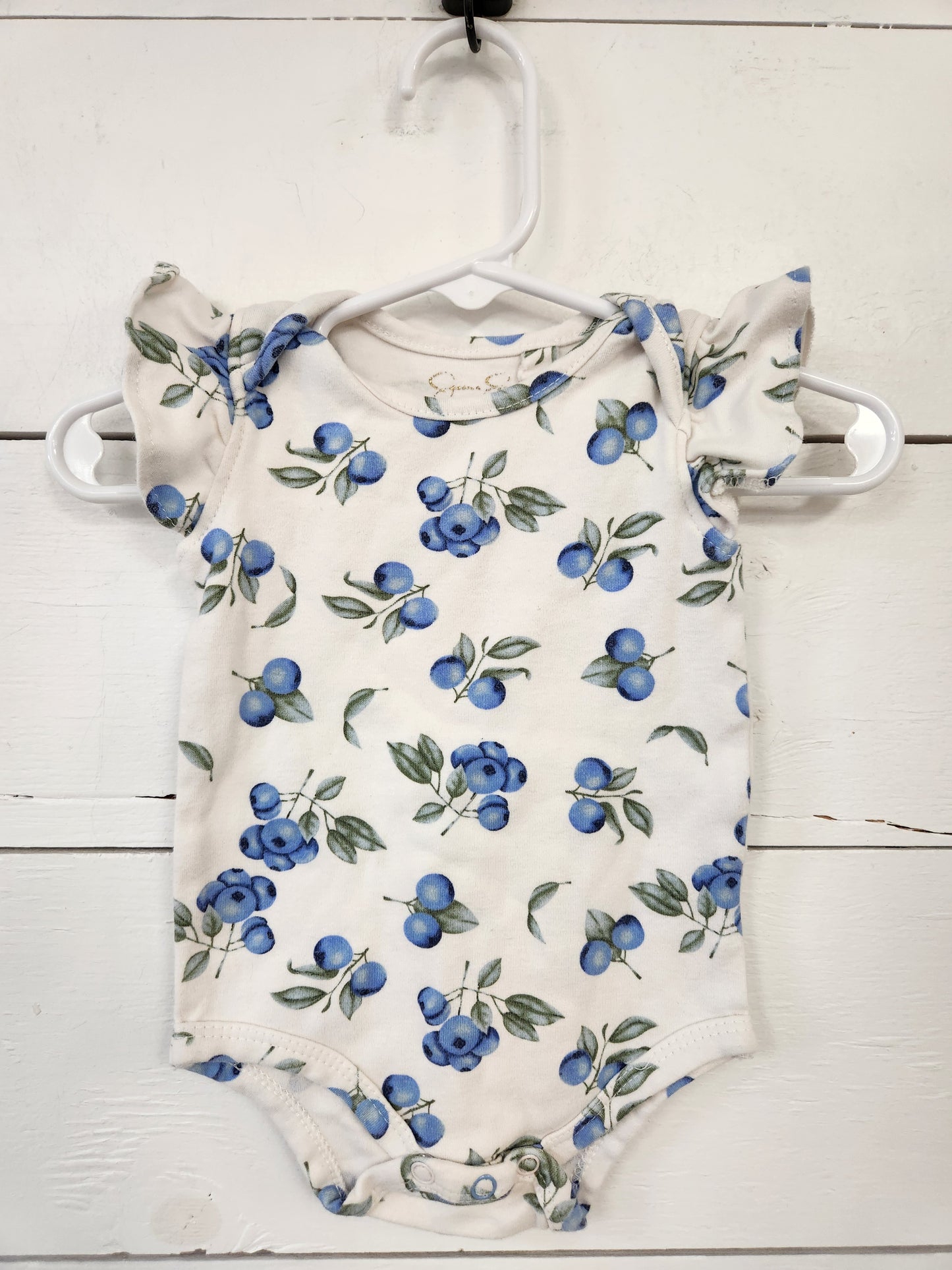 Size 0-3m | Jessica Simpson Blueberry Bodysuit