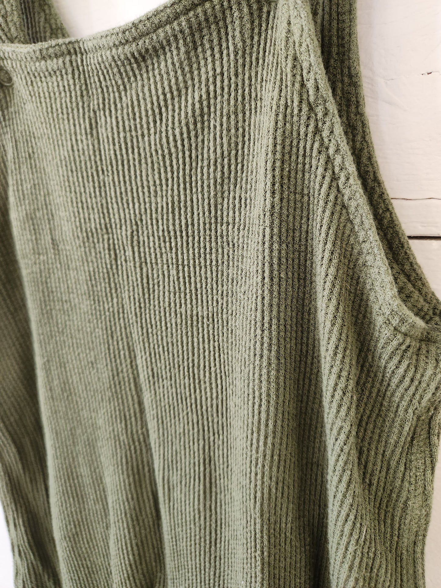 Size 12-18m | Angel Dear Green Waffle Knit Overalls