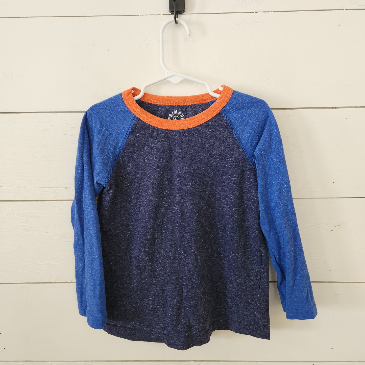 Size 4-5 | Primary Navy & Orange Color Block Longsleeve