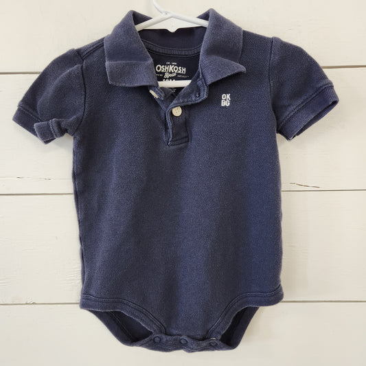 Size 18m | Osh Kosh Navy Polo Bodysuit