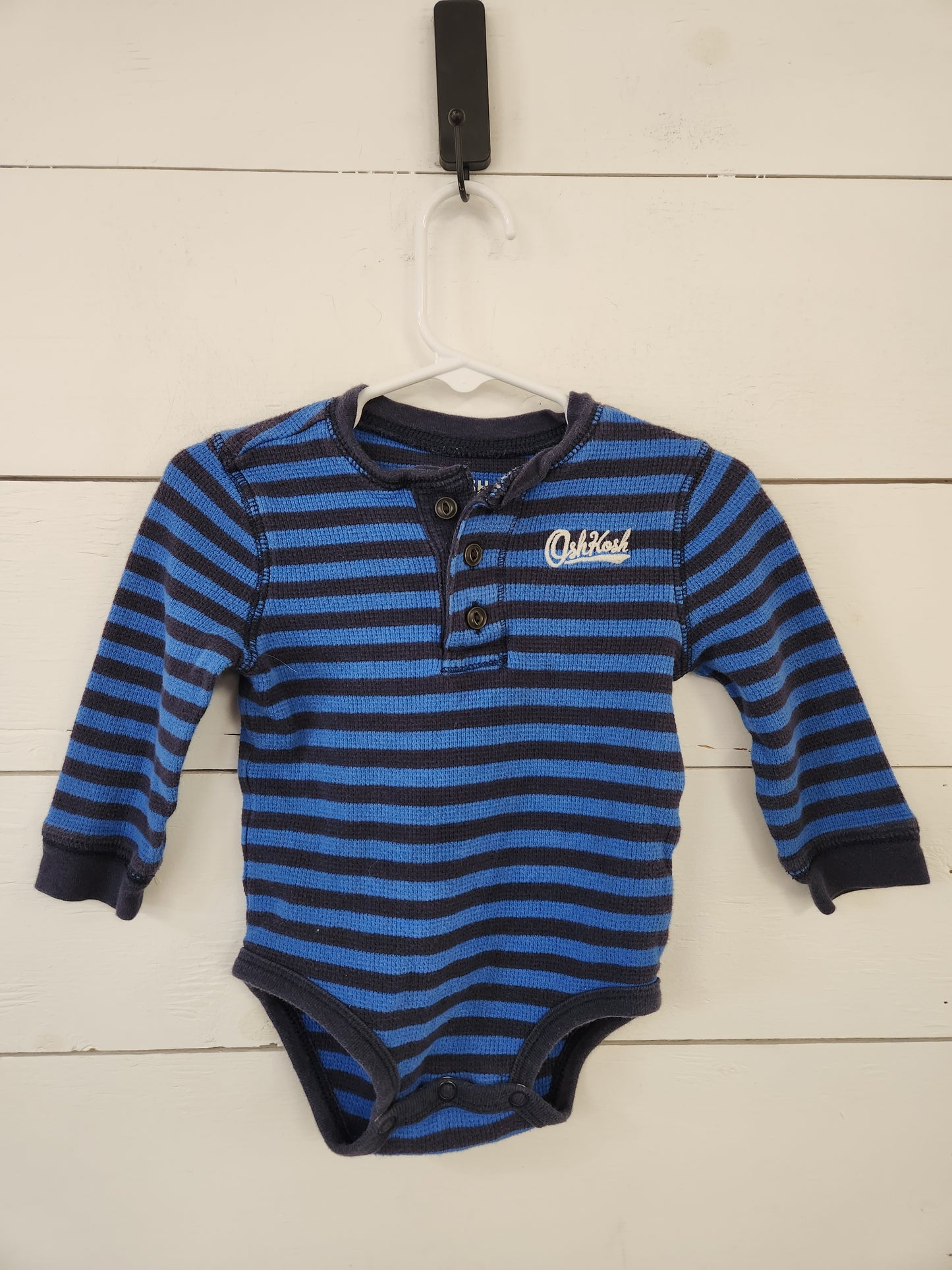Size 18m | OshKosh Blue Striped Cotton Bodysuit