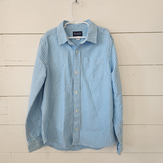 Size 10-12 | Place Blue and White Button Down