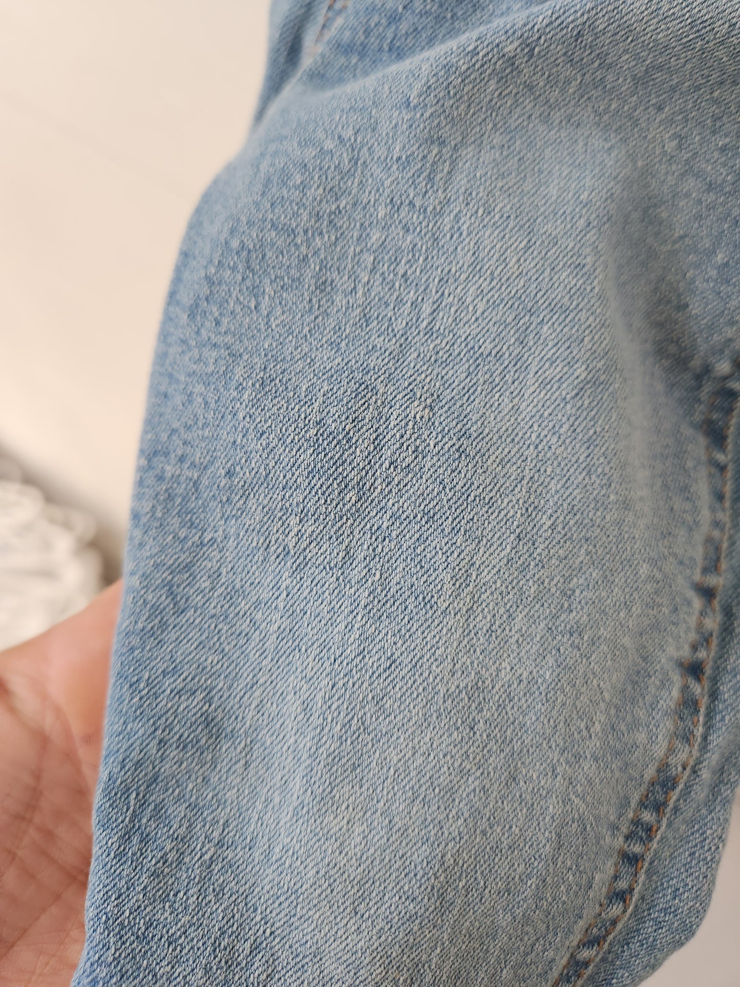 Size 24m | Osh Kosh Jean Ruffled Pocket Overalls *stain