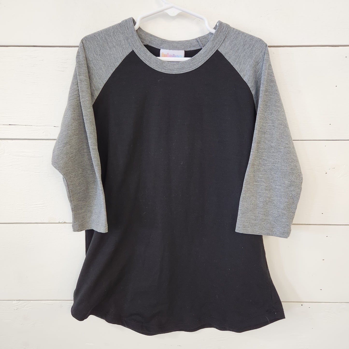 Size 10 | LulaRoe Black & Grey 3/4 Sleeve