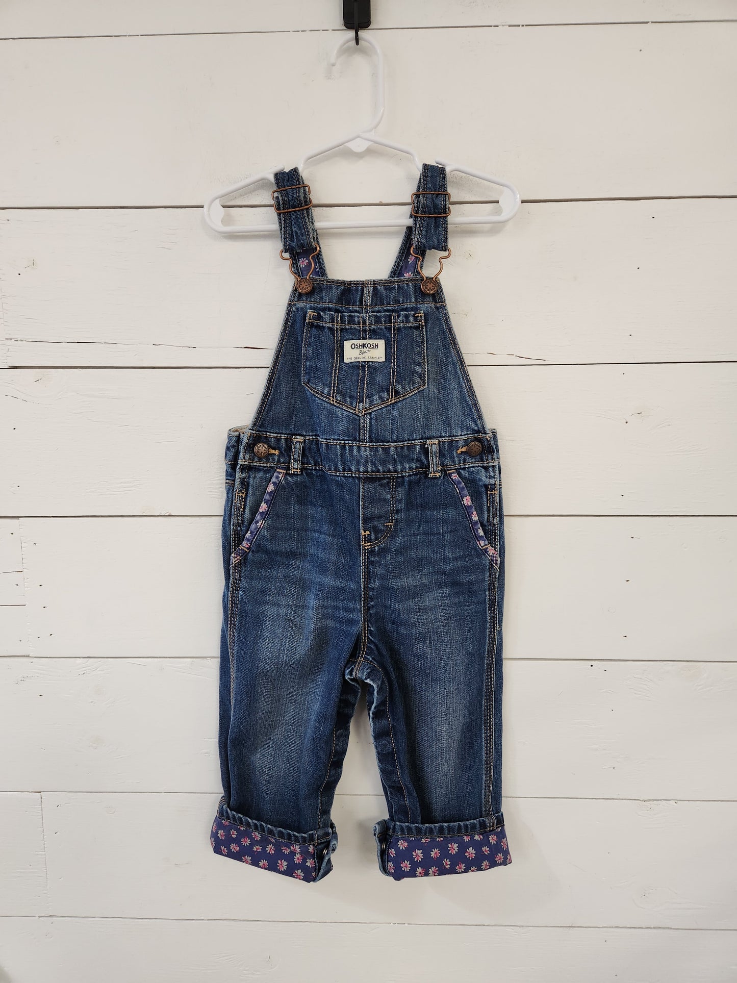 Size 24m | Osh Kosh Floral Detailed Overalls