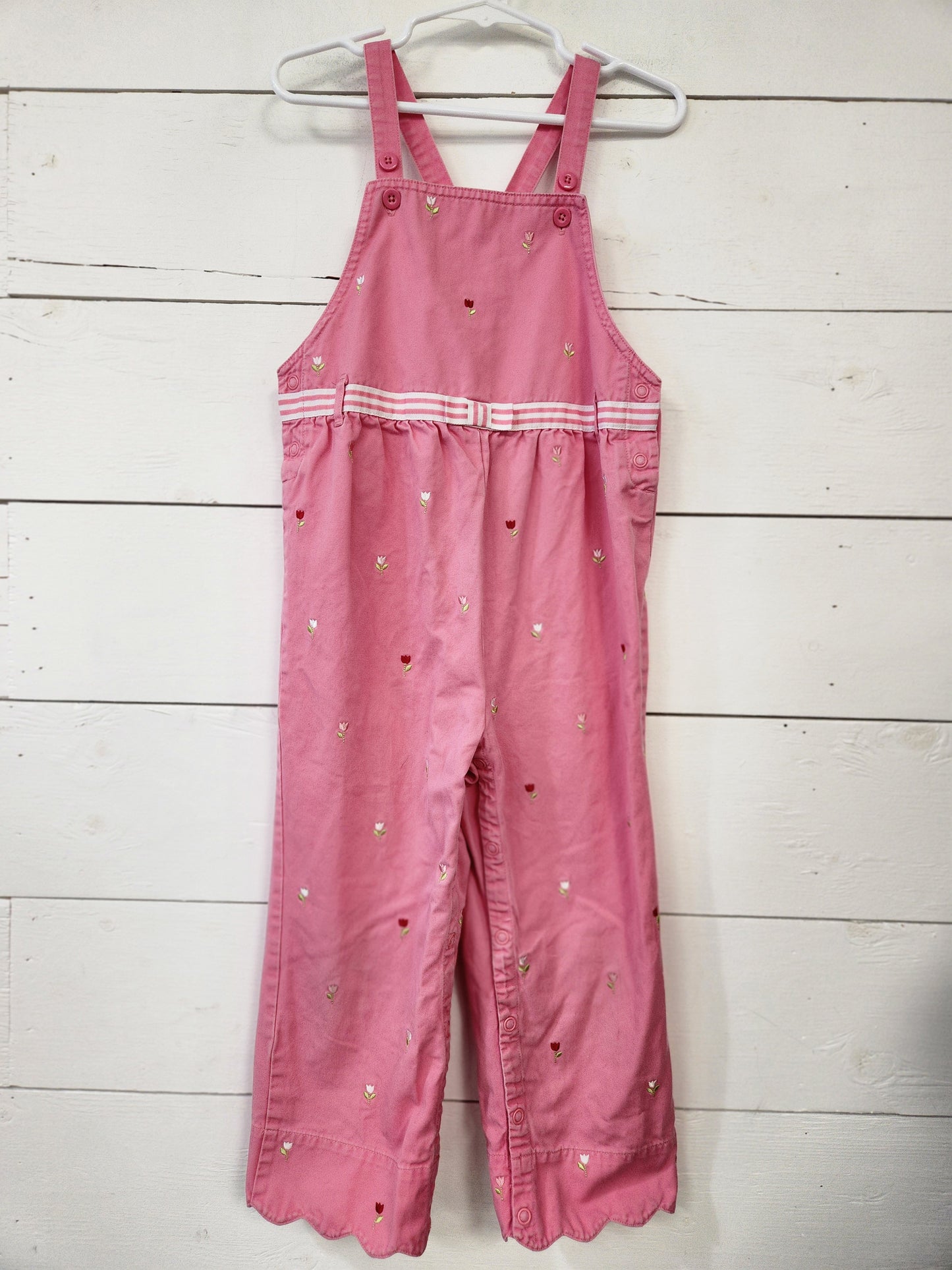 Size 3t | Gymboree Scalloped Hem Pink Overalls