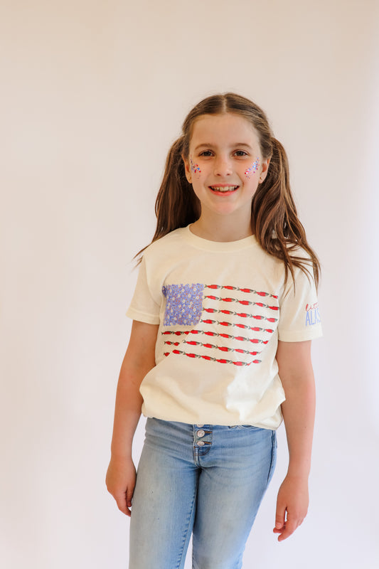 Youth/Toddler "Wild & Free" American Flag Graphic