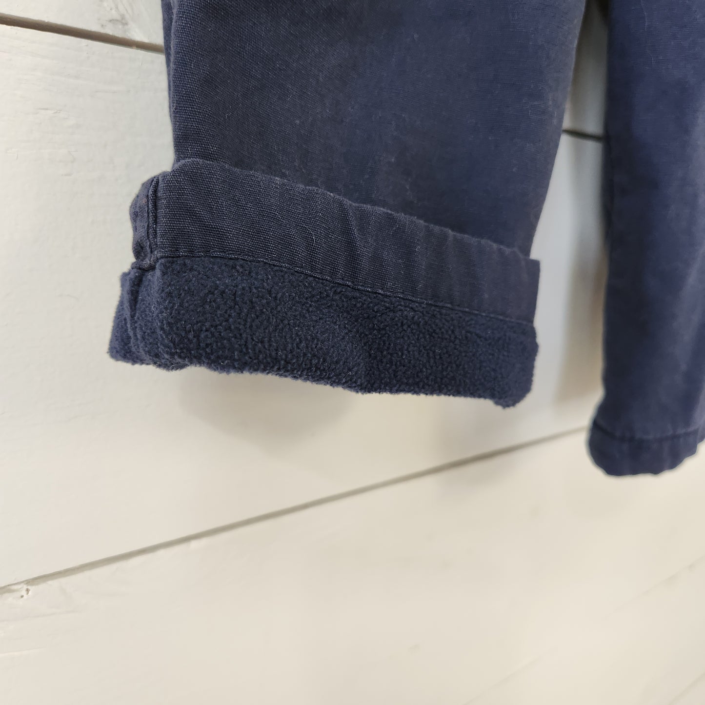 Size 12-18m | Please Mum Fleece Lined Navy Cargo Pants