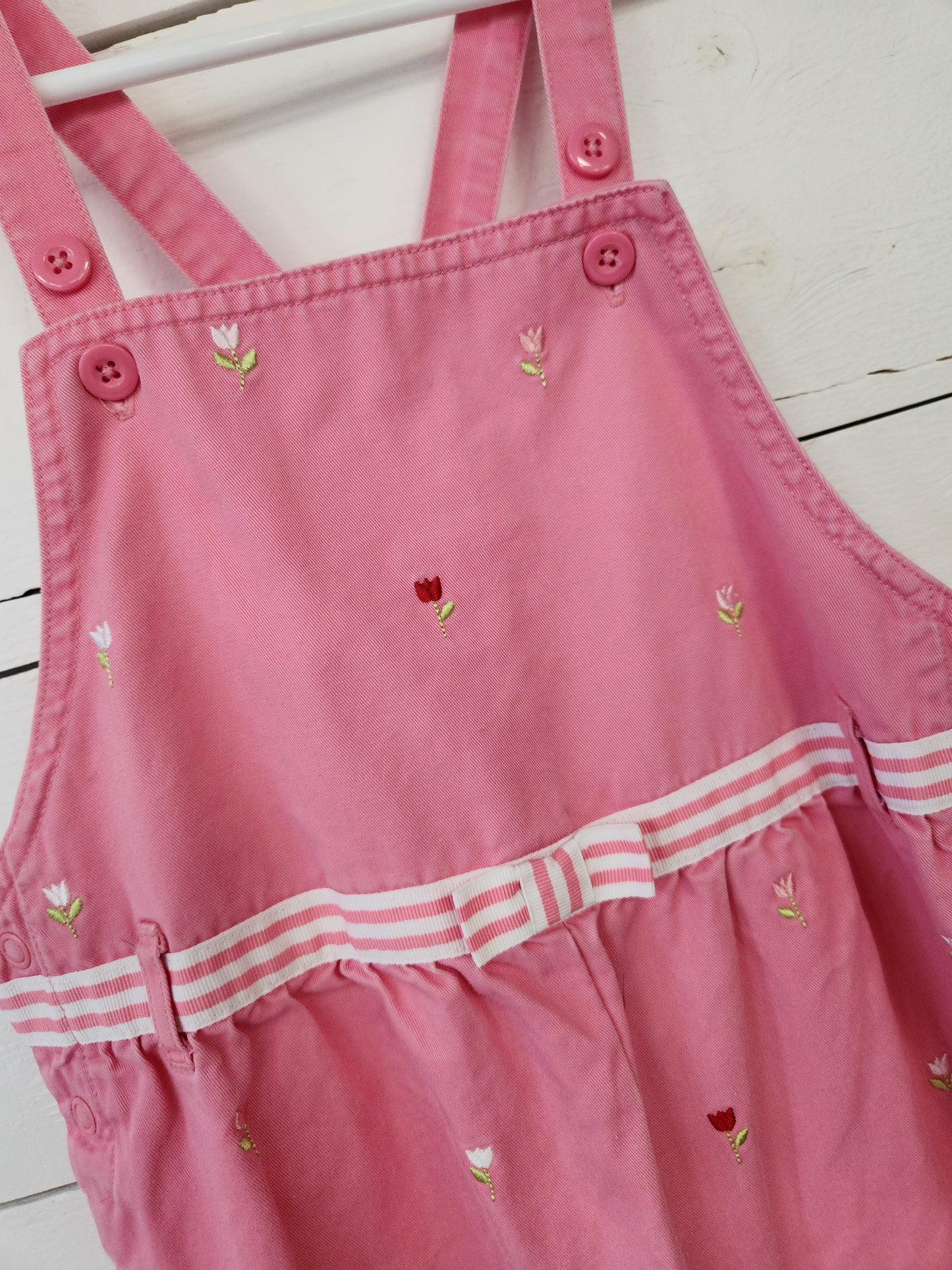 Size 3t | Gymboree Scalloped Hem Pink Overalls