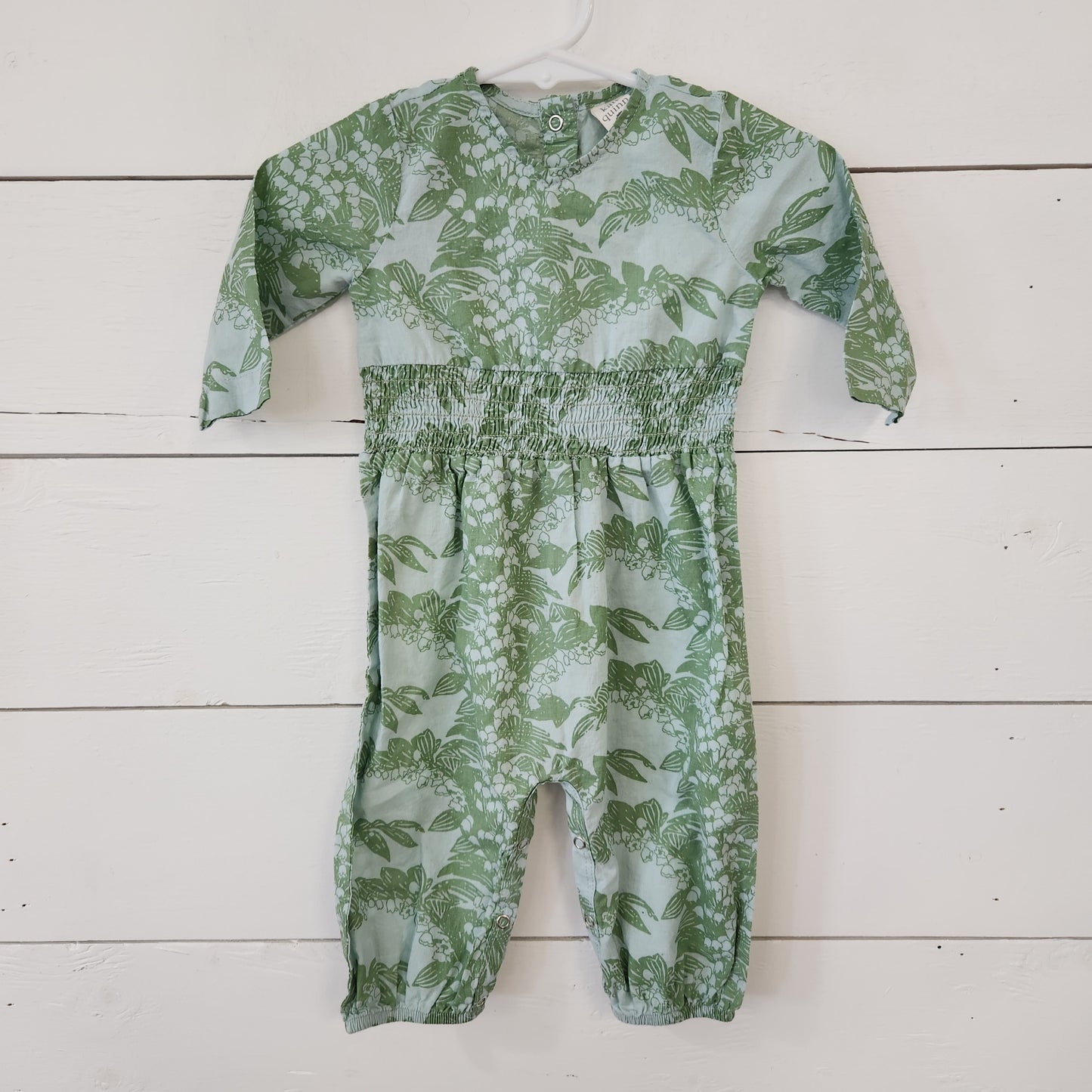 Size 3-6m | Kate Quinn Green & Blue Floral Romper