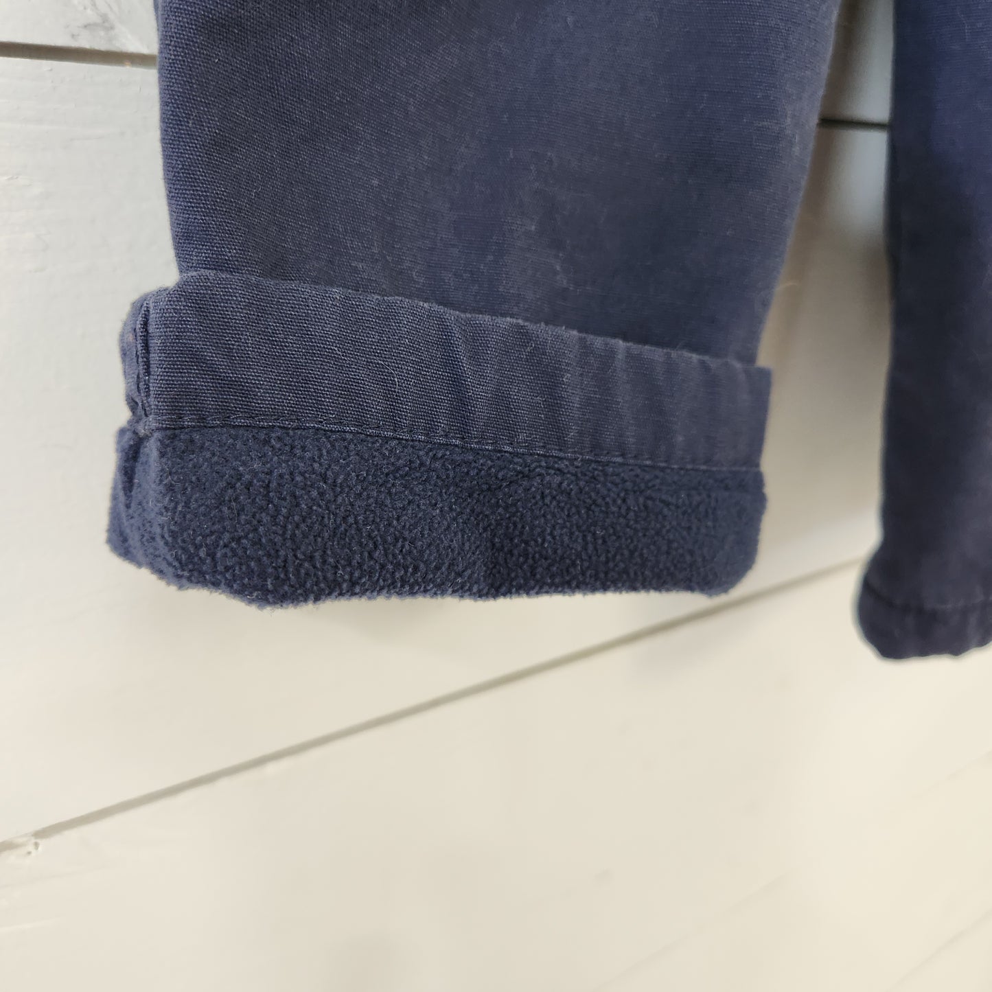 Size 12-18m | Please Mum Fleece Lined Navy Cargo Pants