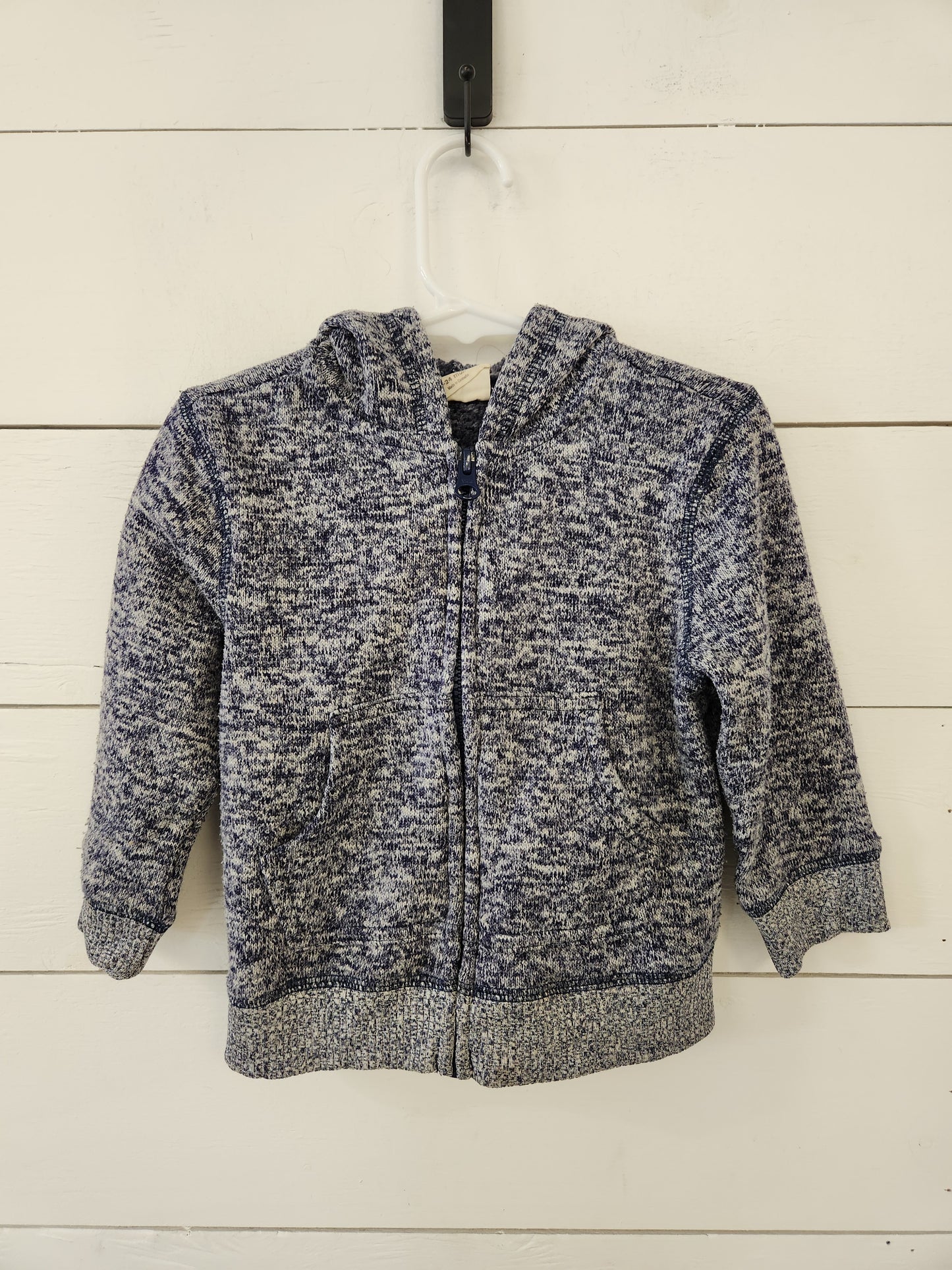 Size 18-24m | Crazy 8 Navy Heathered Zip Up Hoodie