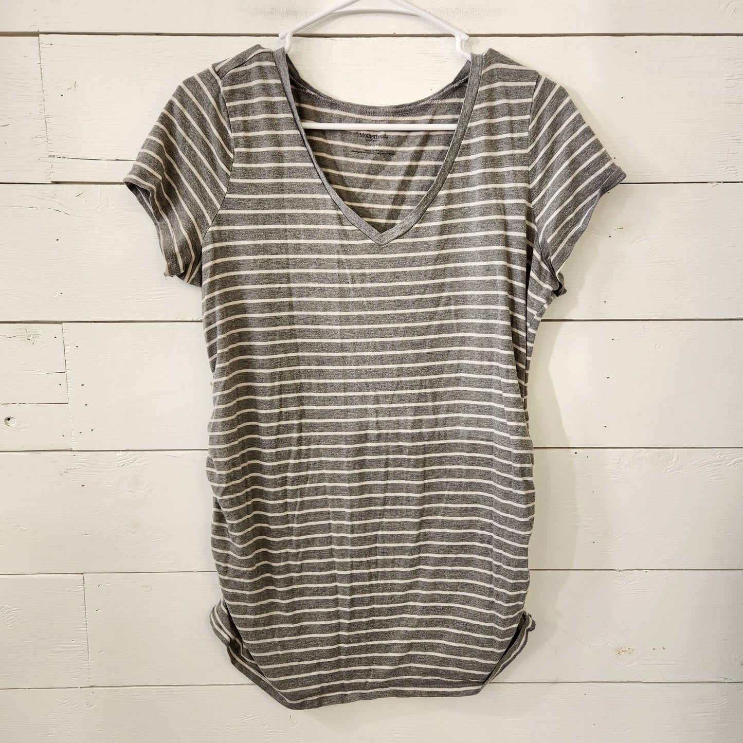 Size L | Motherhood Maternity Grey Striped Shirt