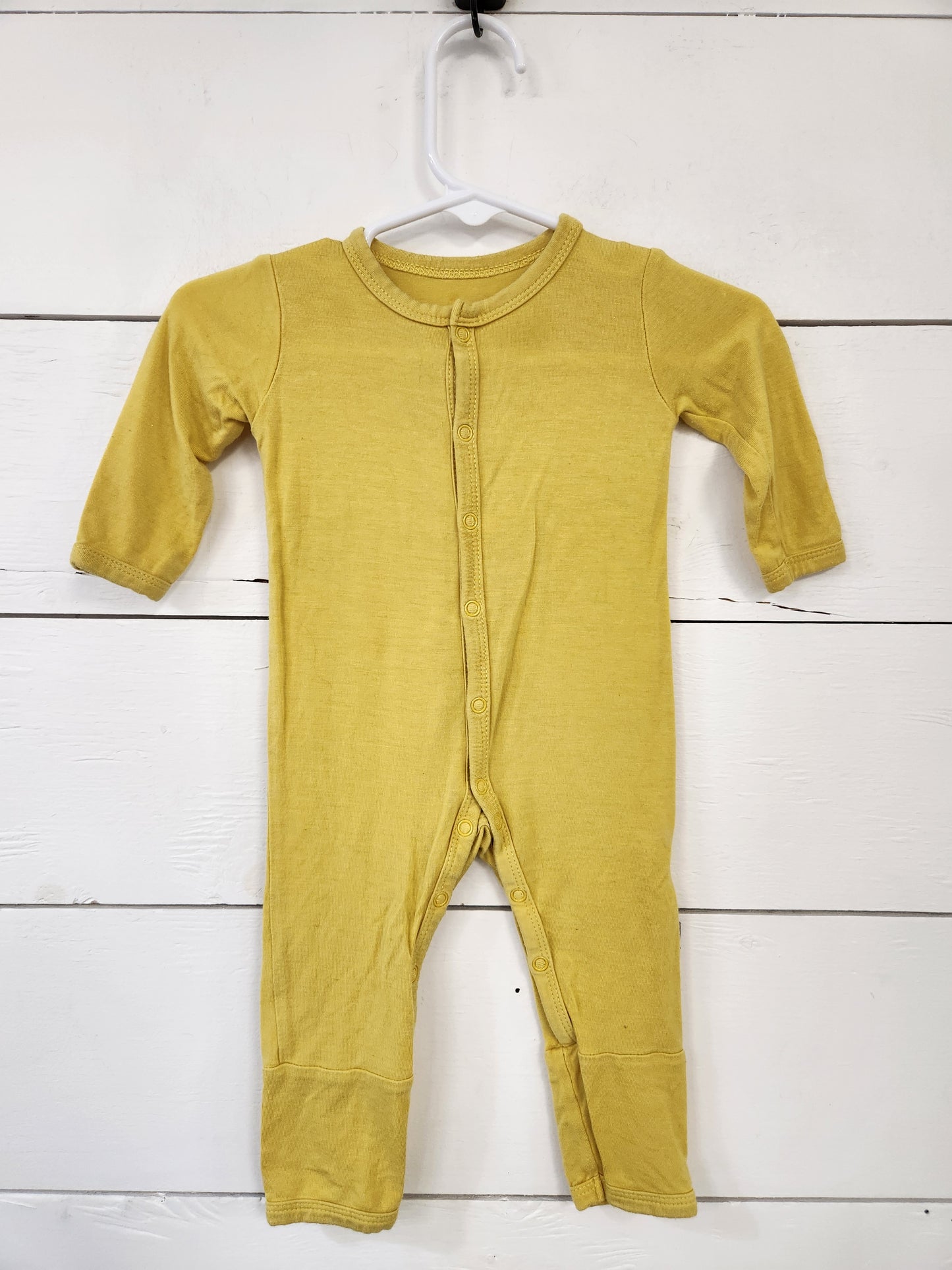 Size 0-3m | Kyte Mustard Snapdown Romper
