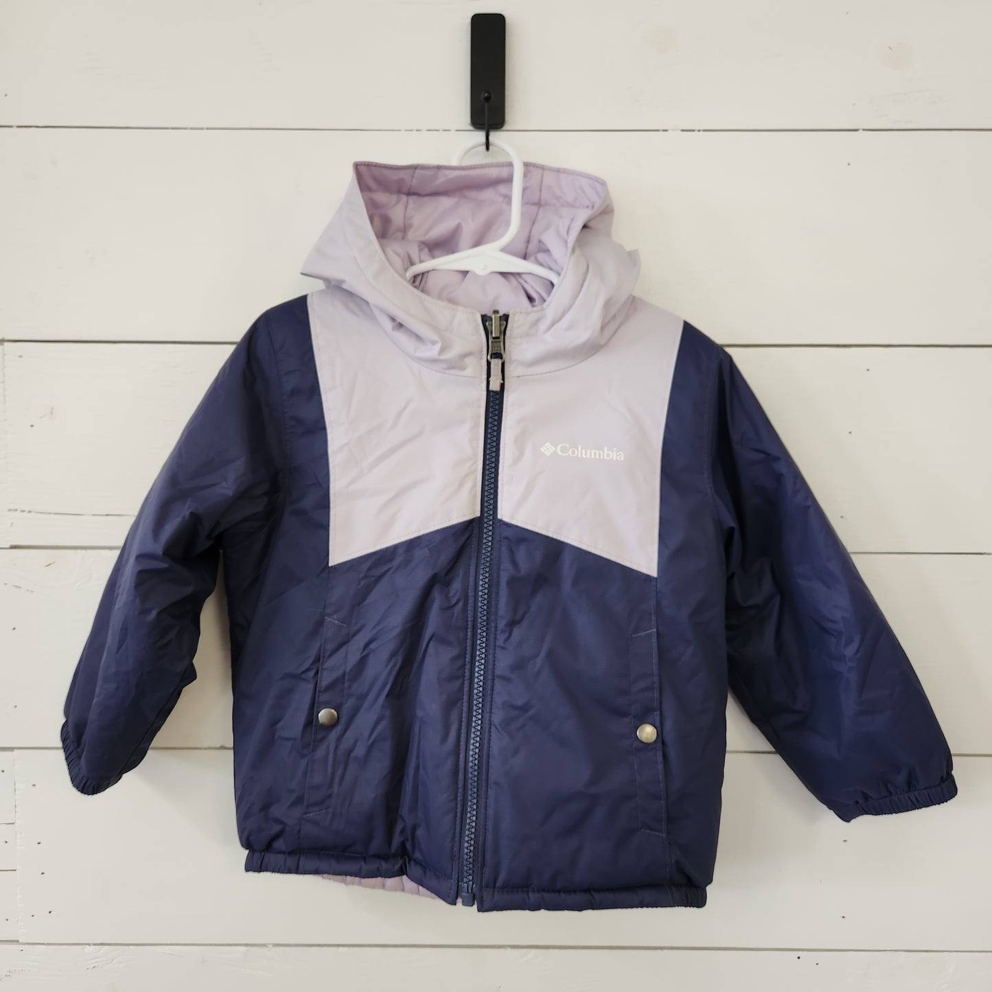 Size 3t | Columbia Reversible Navy & Purple Jacket