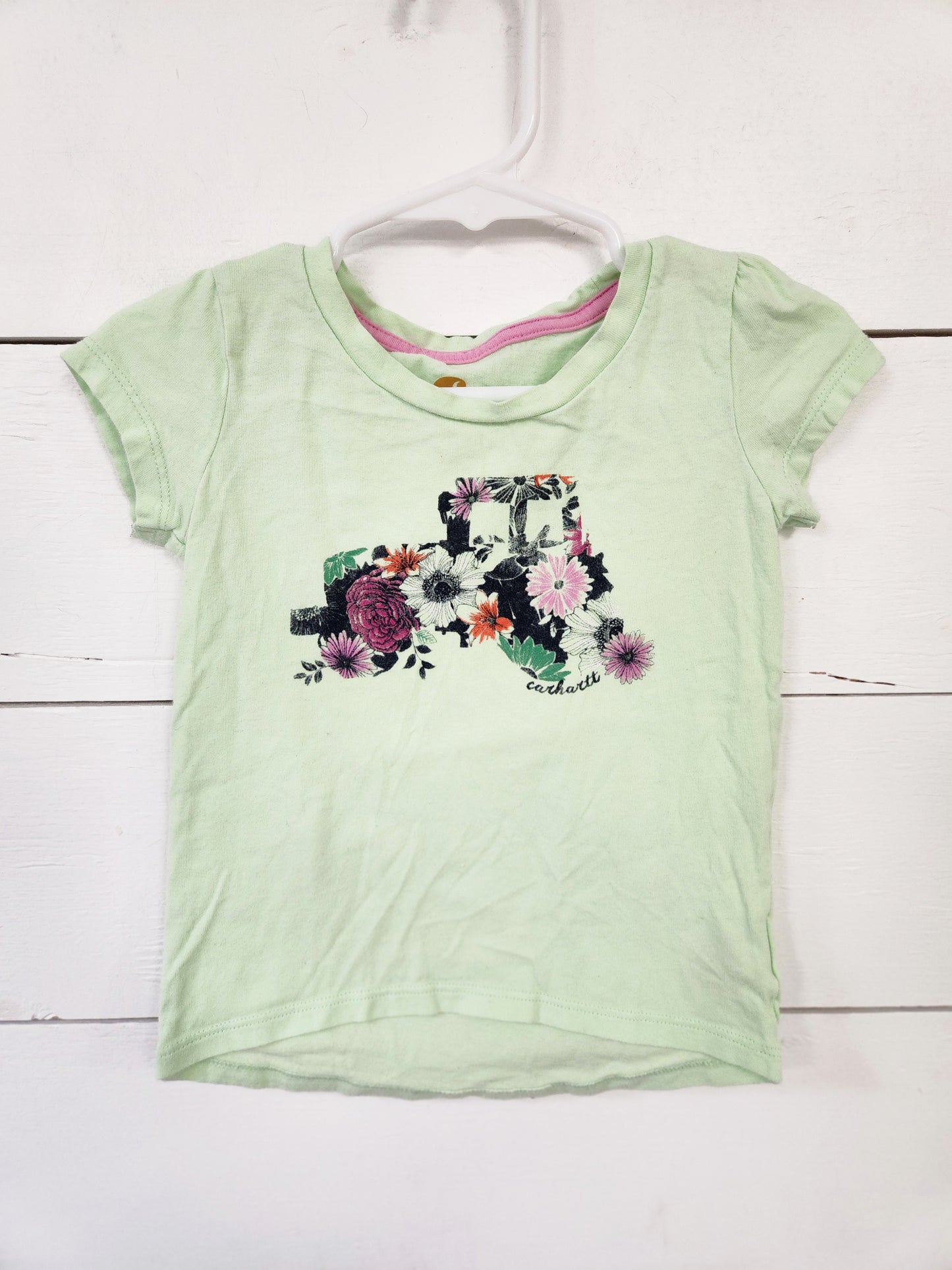 Size 2t | Carhartt Floral Tractor T-Shirt