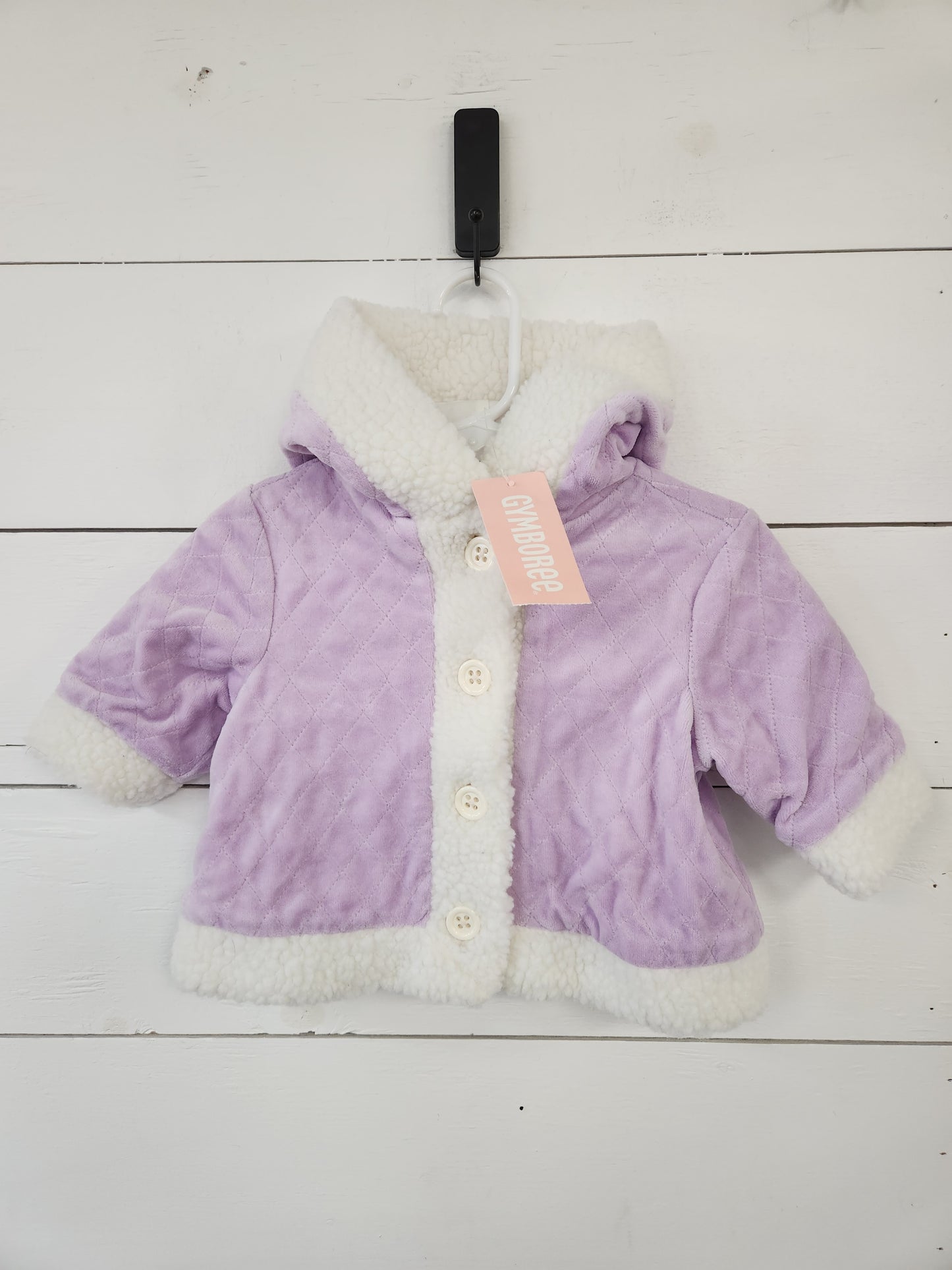 Size 3-6m | Gymboree Purple Quilted Fleece Jacket NWT
