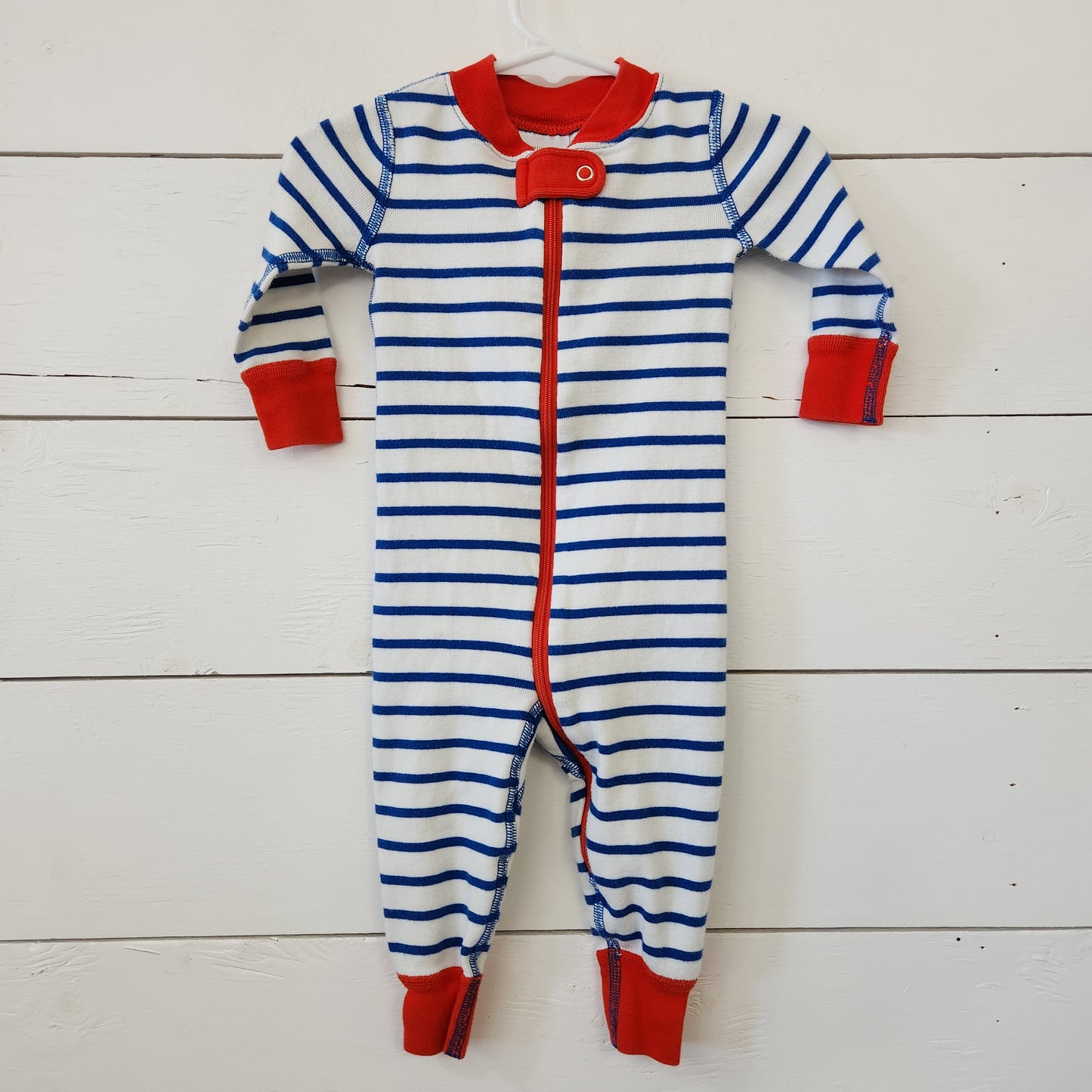 Size 3-6m | Hanna Anderson Blue Stripes Zip up