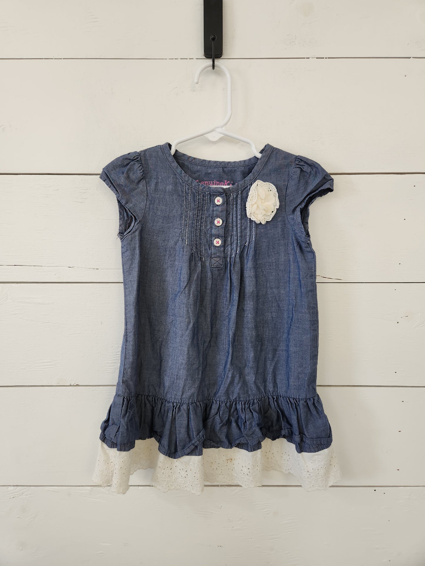 Size 2t | Osh Kosh Denim & Lace Dress