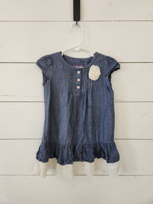Size 2t | Osh Kosh Denim & Lace Dress