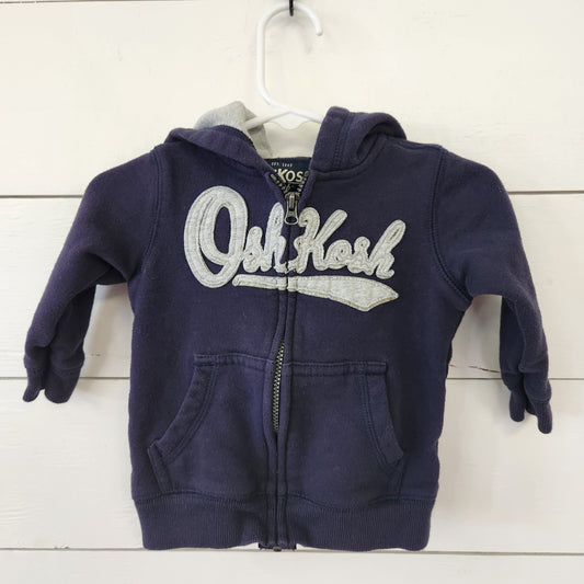 Size 12m | Osh Kosh Blue Zip Up Hoodie