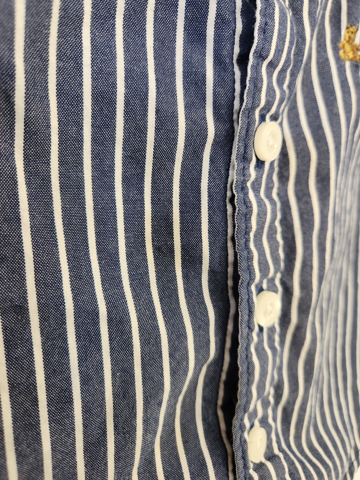Size 12-18m | Gap Blue Striped Buttondown *staining