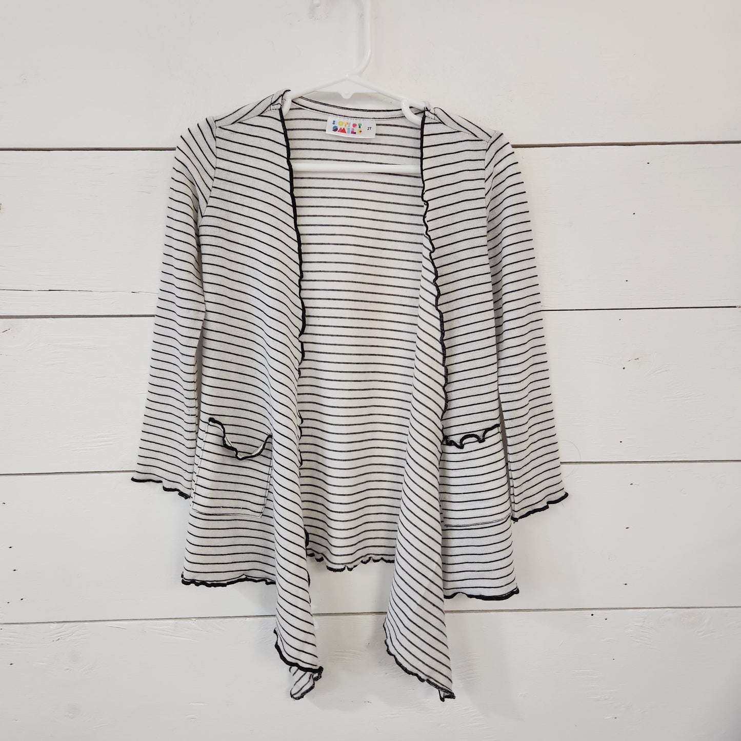 Size 2t | Dot Dot Smile Black & White Cardigan