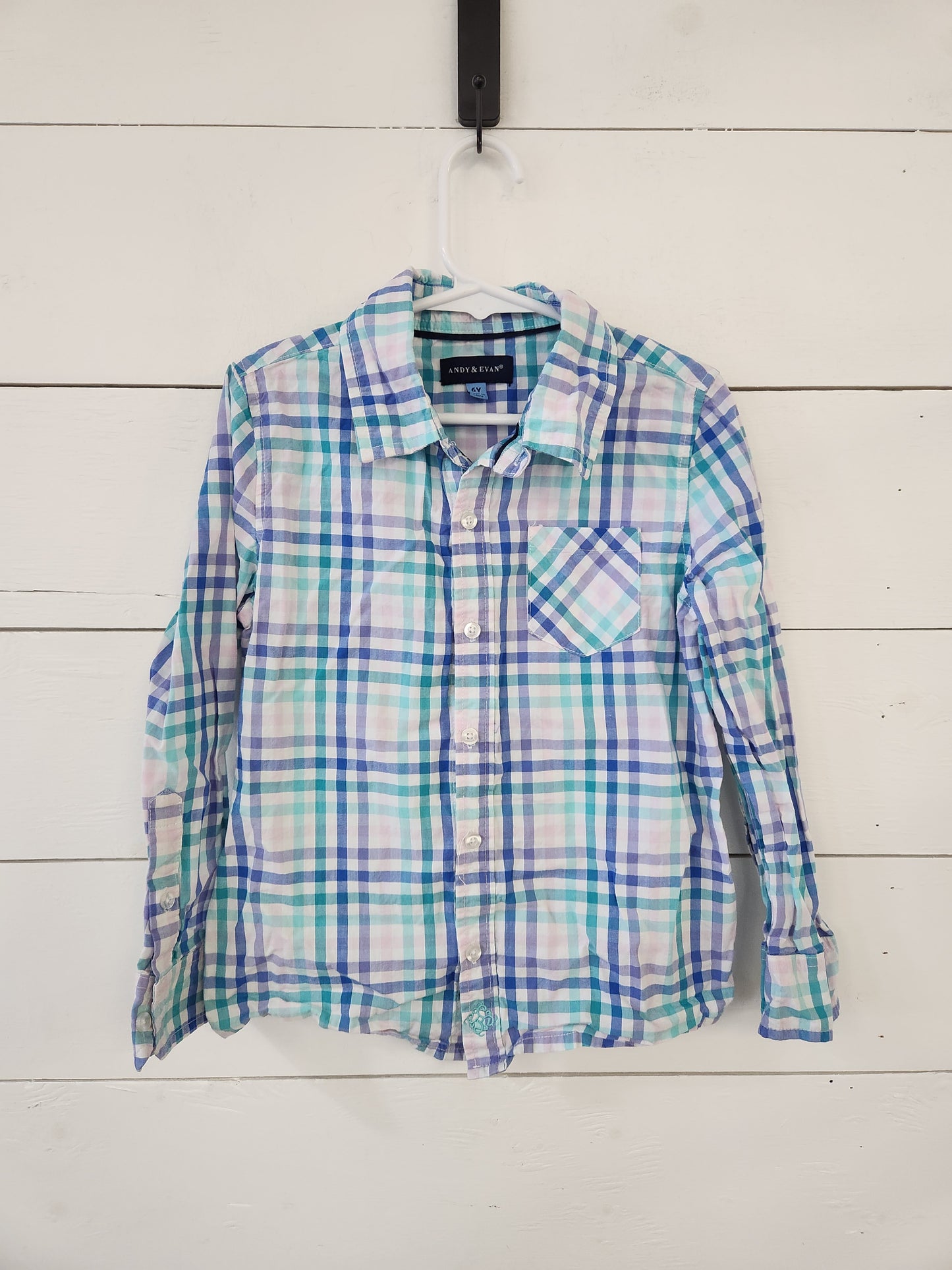 Size 6 | Andy & Evan Blue & Purple Buttondown