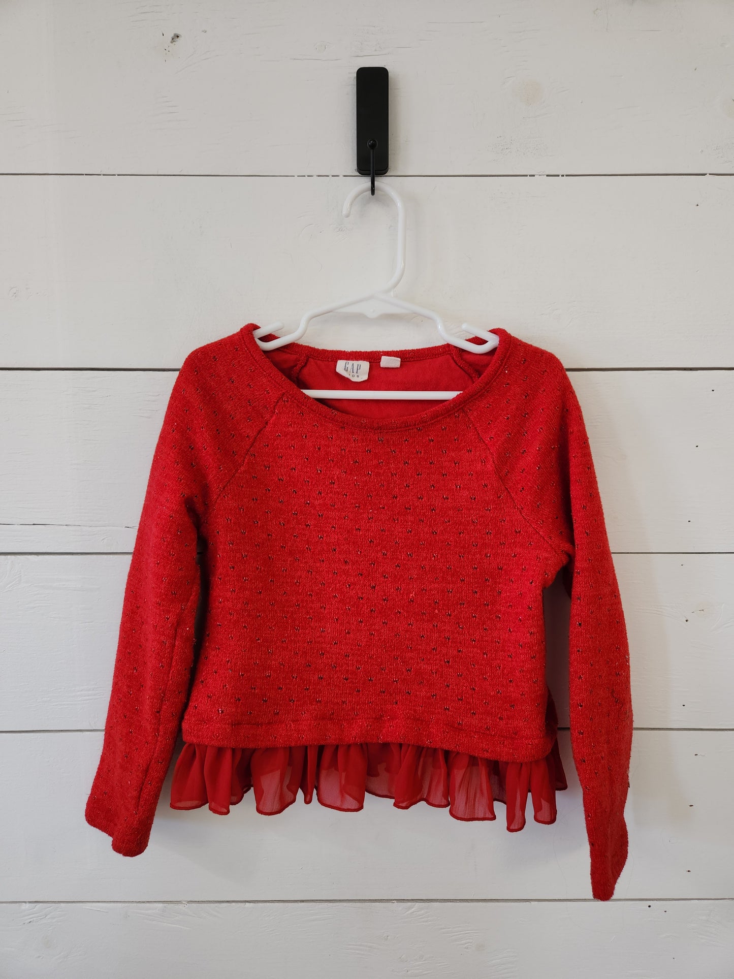 Size 6-7 | Gap Red Ruffle Sweater