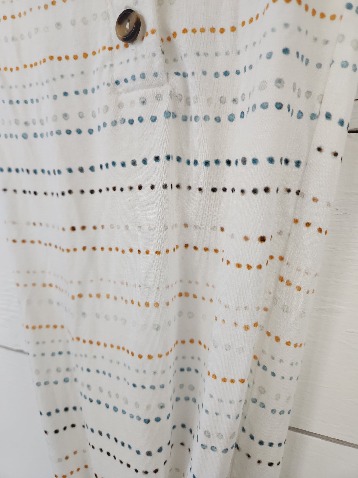 Size NB | Lou Lou Yellow & Blue Dots Knotted Gown