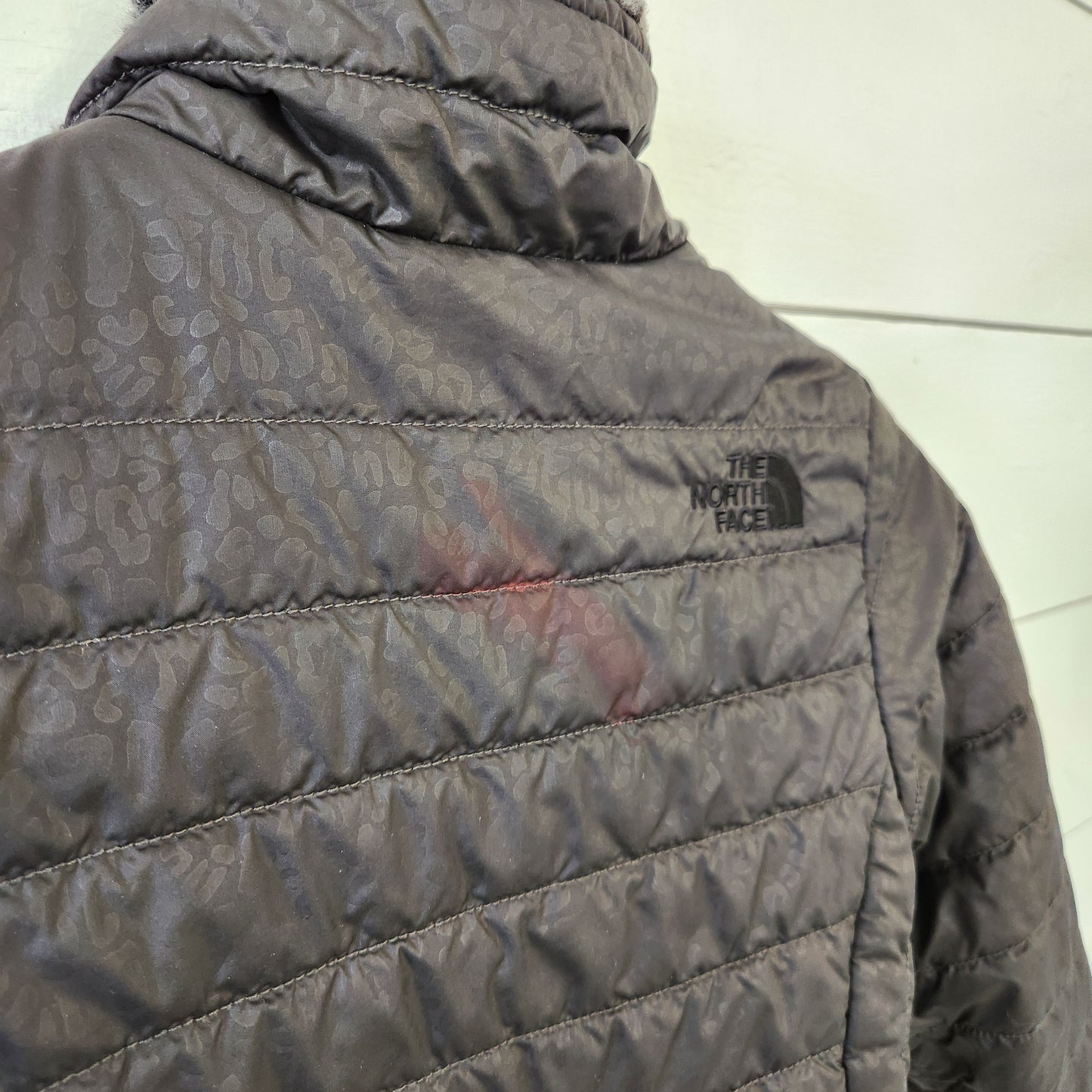 Size 7-8 | The North Face Fleece Lined Black Jacket *stain