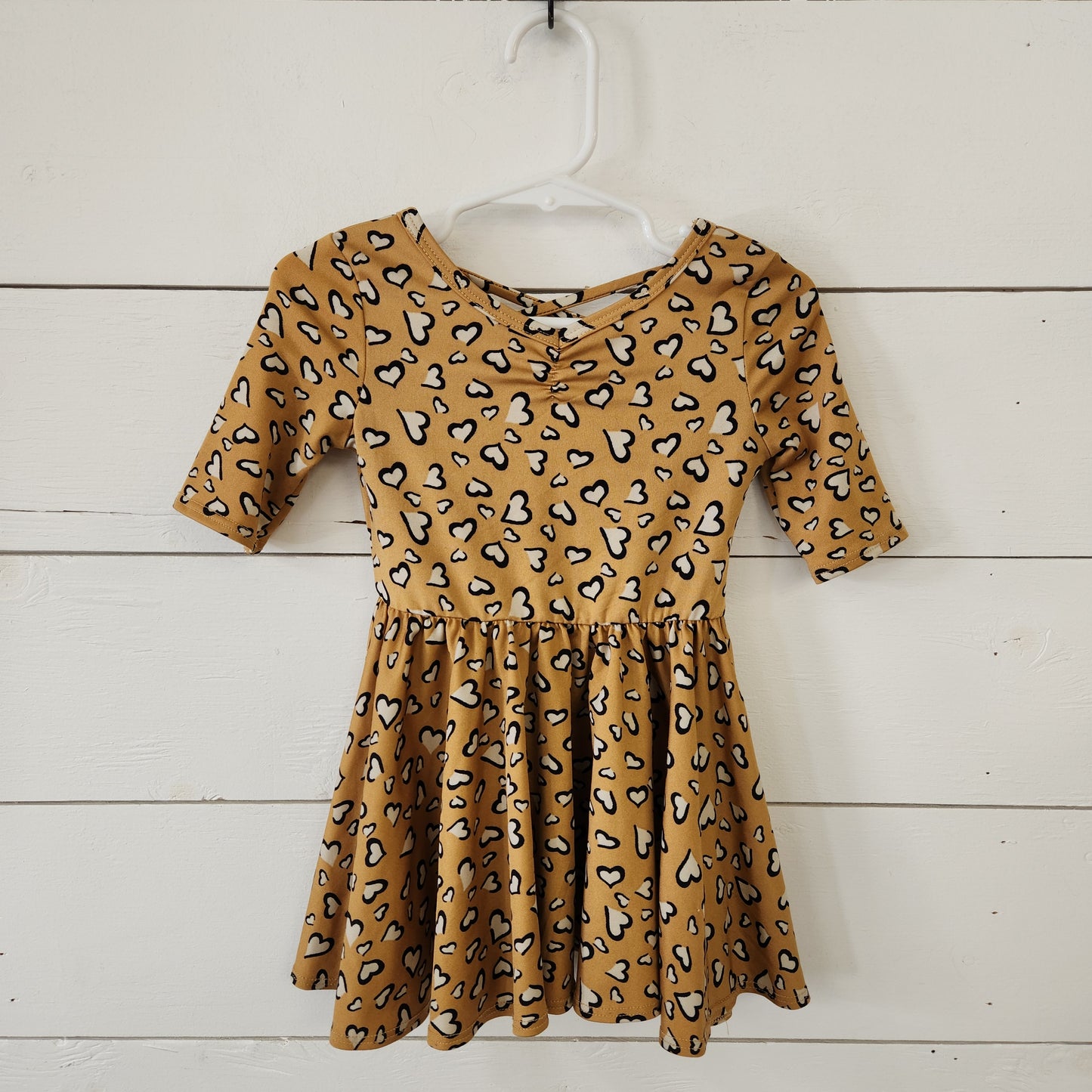 Size 12-24m | DotDotSmile Brown Dress w/Hearts