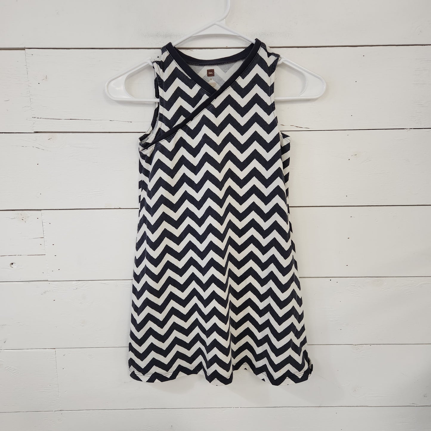Size 8 | Tea Navy Zig Zag Dress