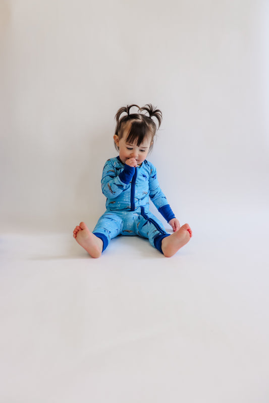 Zippered Romper by Little Alaskan | Whale Watching