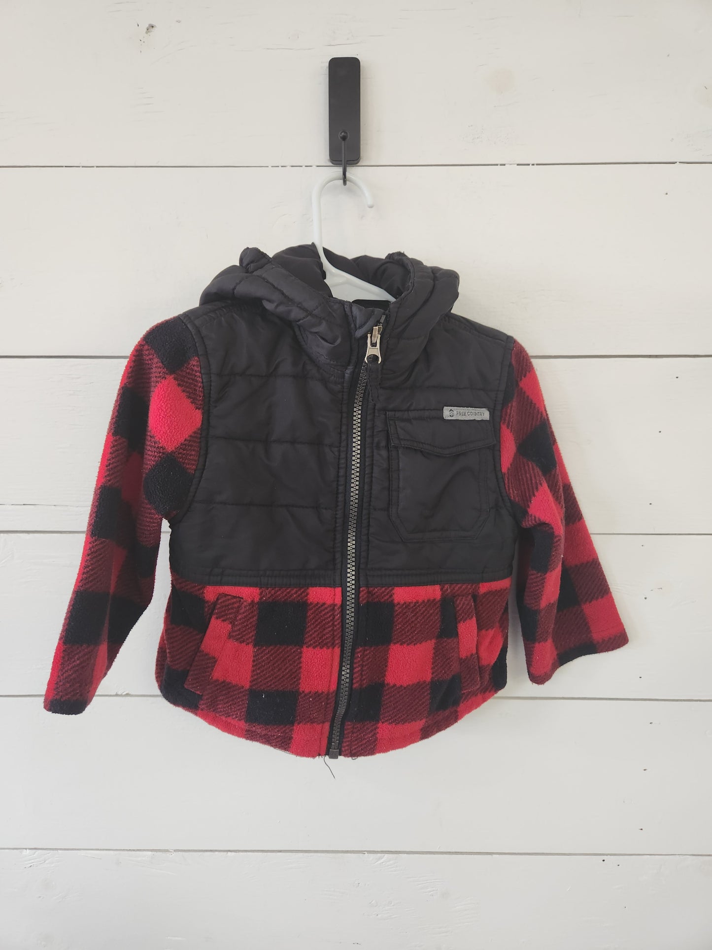 Size 2t | Free Country Flannel Hooded Jacket