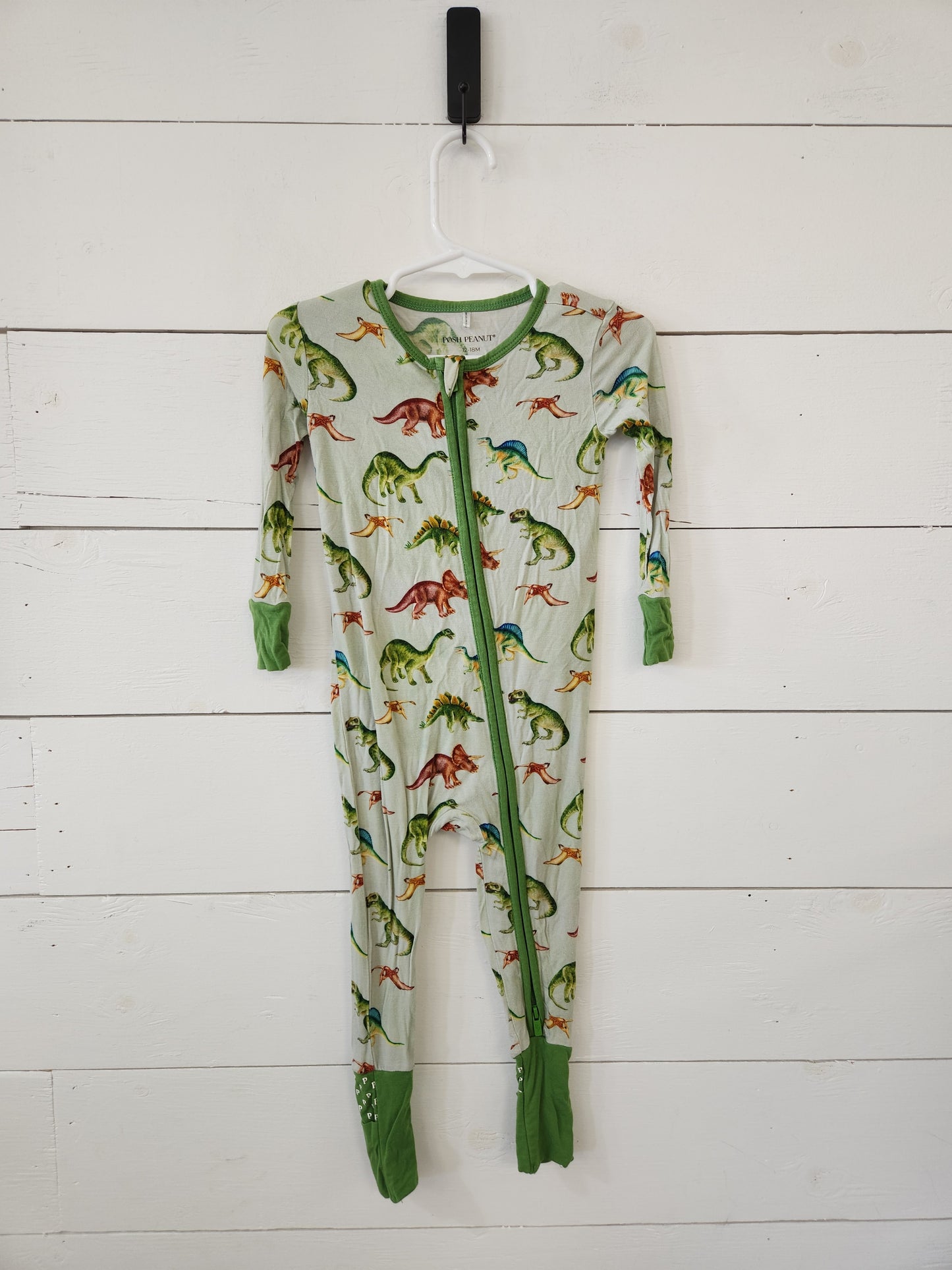 Size 12-18m | Posh Peanut Dino Footie
