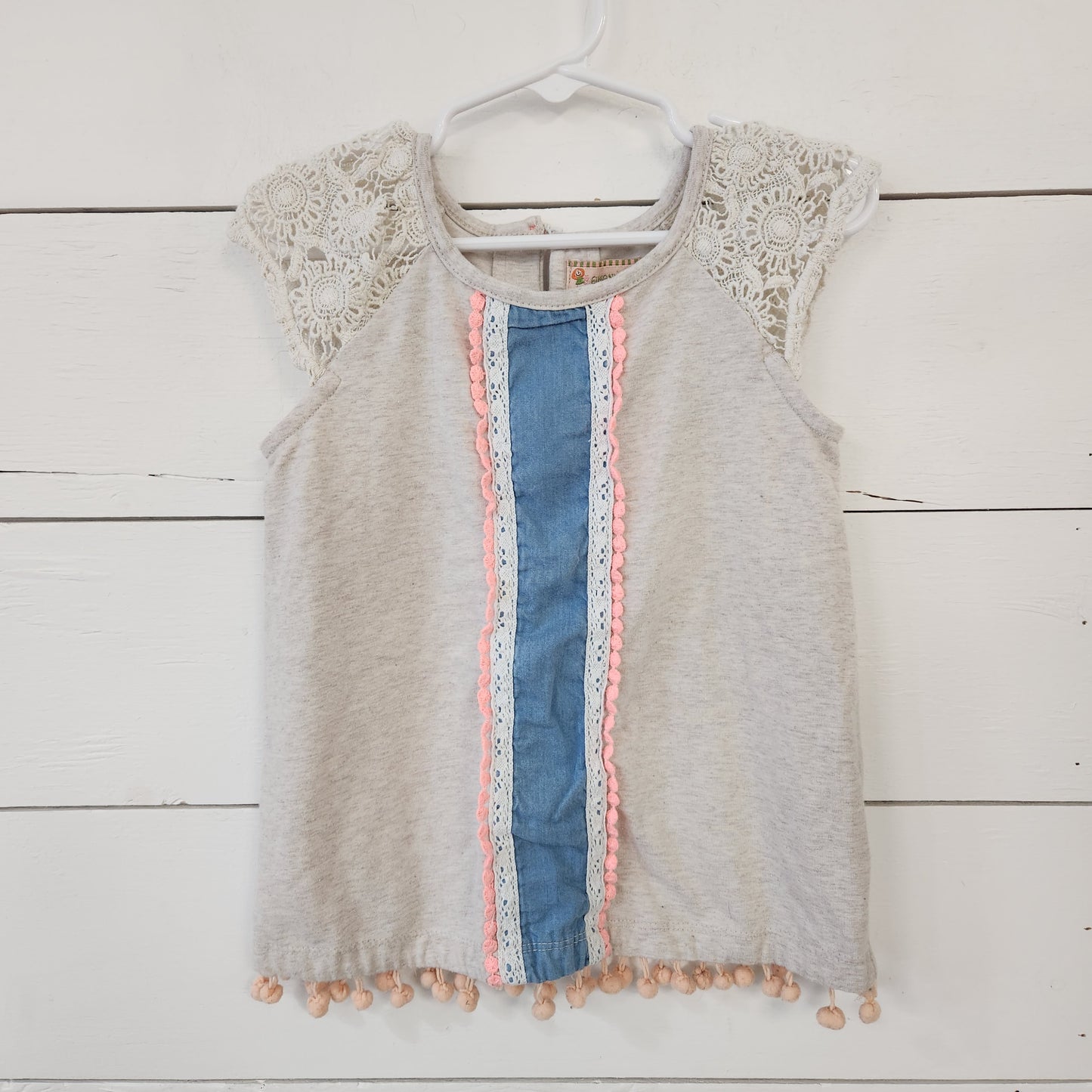 Size 4t | Gwian's Closet Lace Detailed Shirt