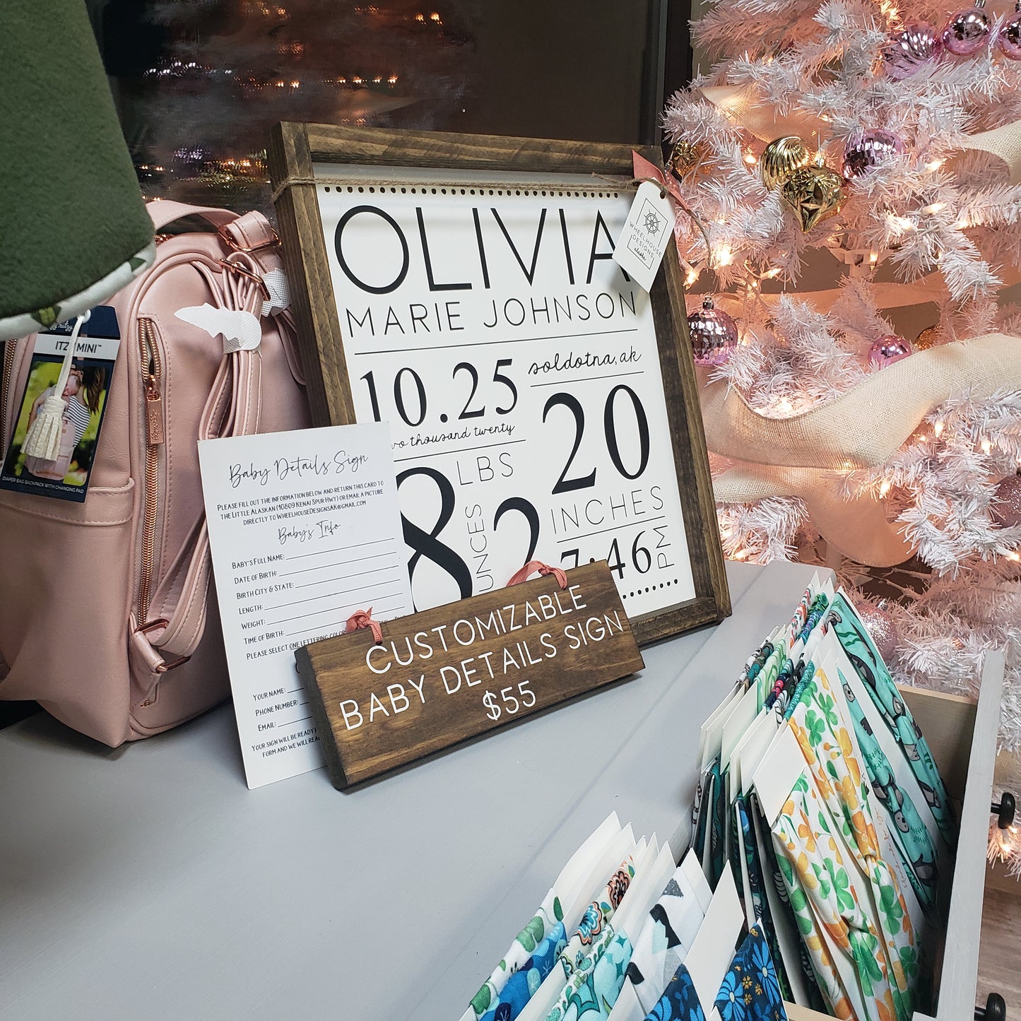 Custom Baby Details Sign