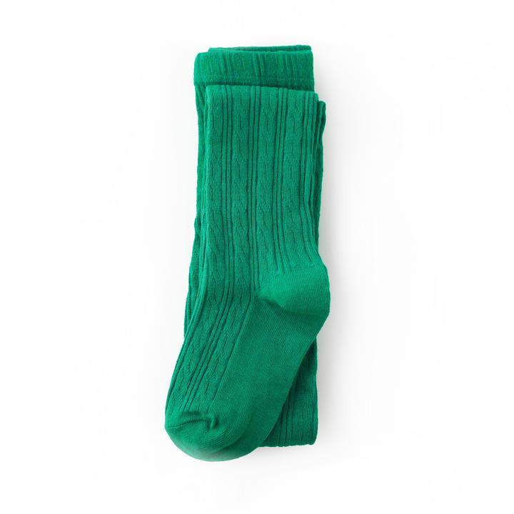 Cable Knit Tights by Little Stocking Co. | Emerald
