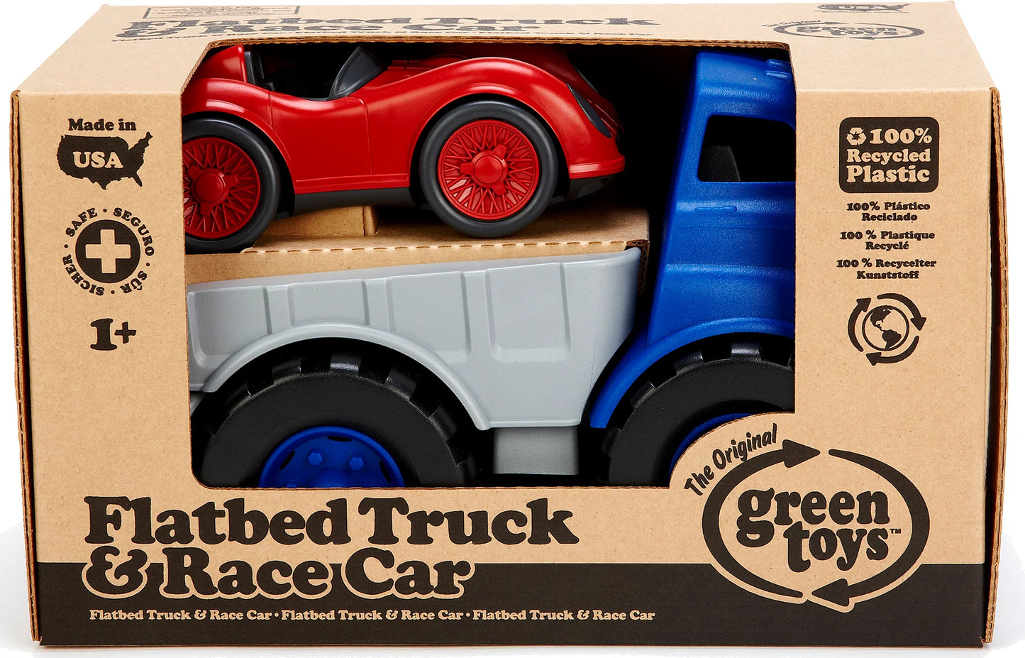 Flatbed Truck and Race Car by Green Toys