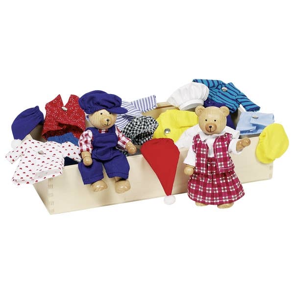 Goki America - Flexible puppets - Bear dress-up box